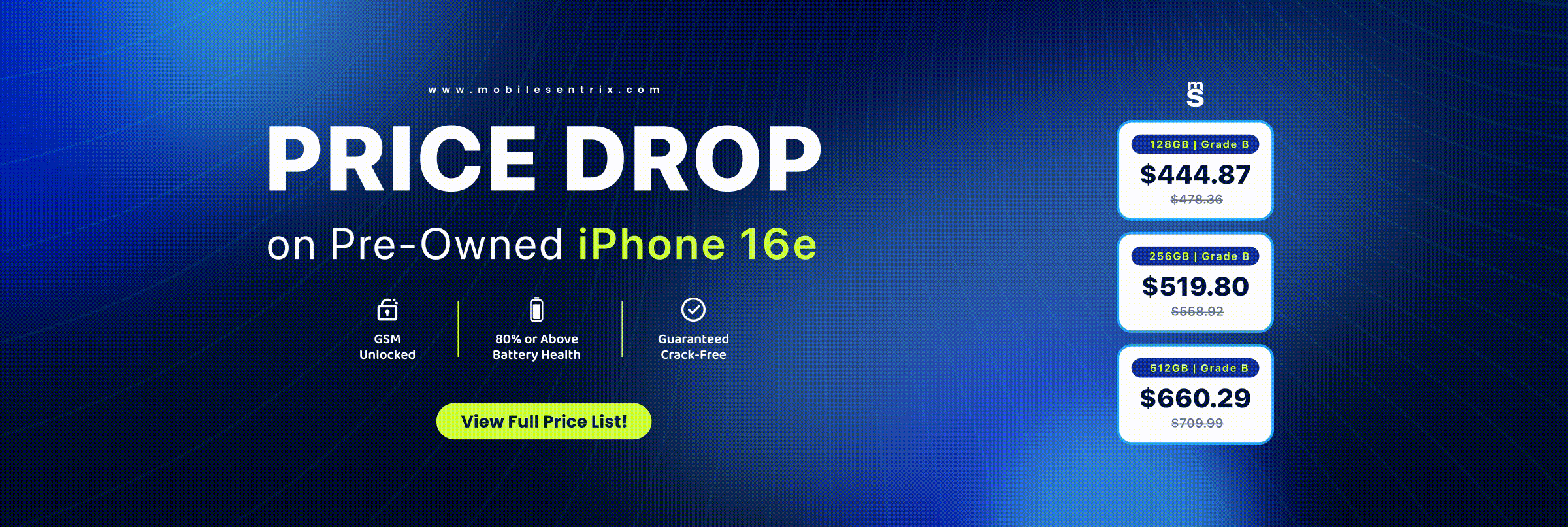 CP-390 | Pre-Owned iPhone 16e Price Drop - 07/30