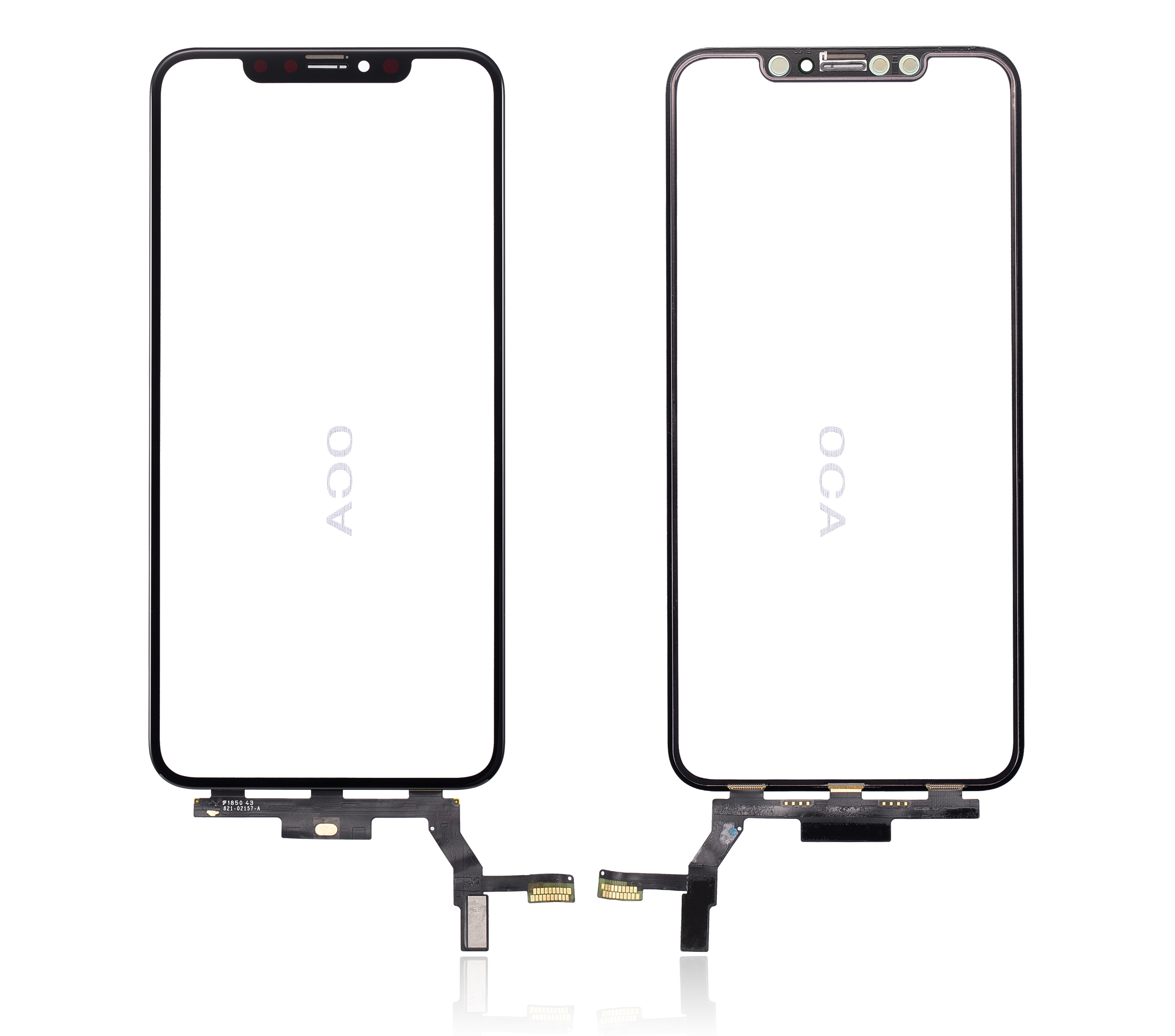 3 In 1 (Glass With Oca Pre-Installed + Frame) Compatible For Iphone 8 Plus (Oca Master) (2 Pack)(Black)