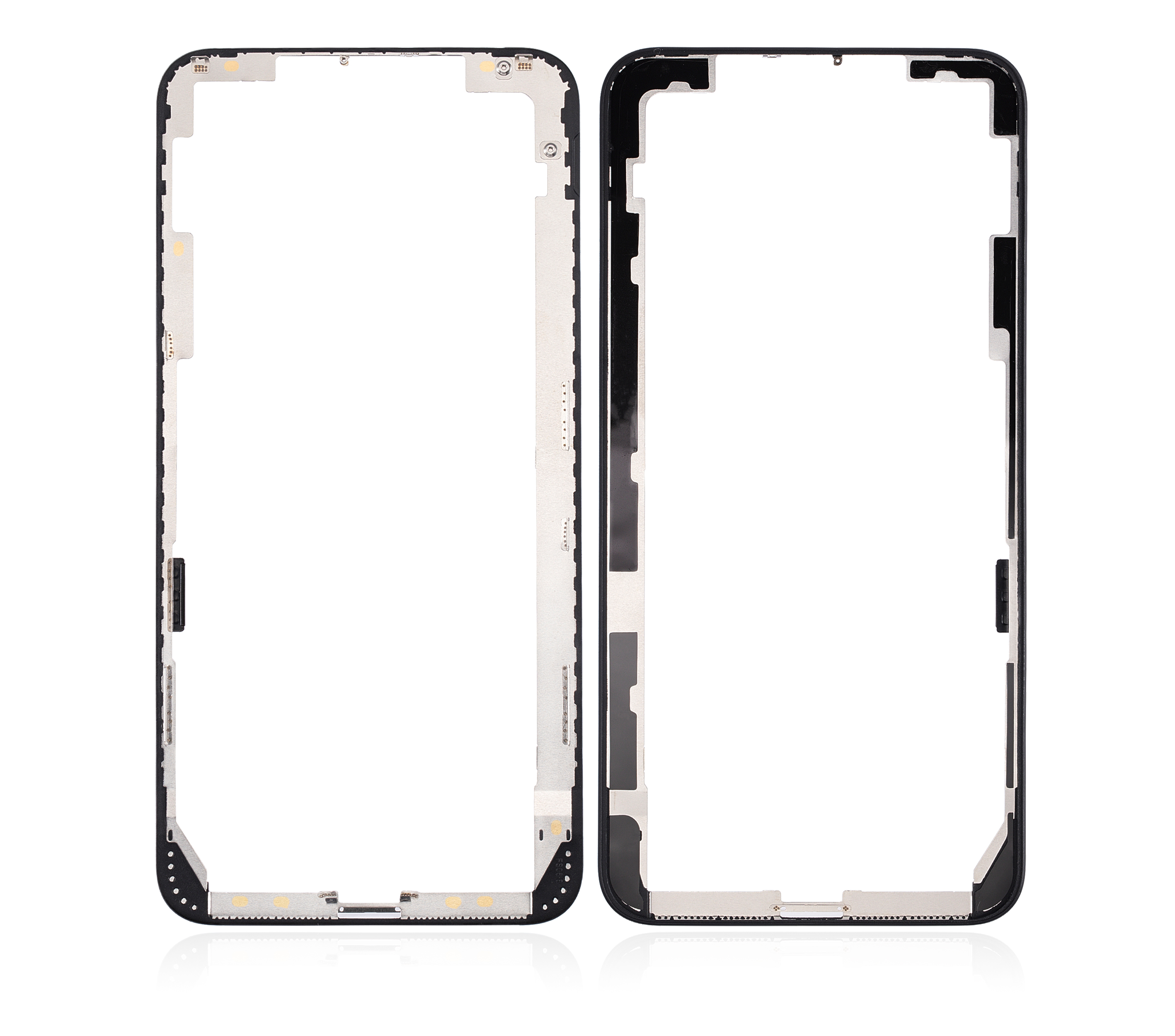 3 In 1 (Glass With Oca Pre-Installed + Frame) Compatible For Iphone 8 Plus (Oca Master) (2 Pack)(Black)