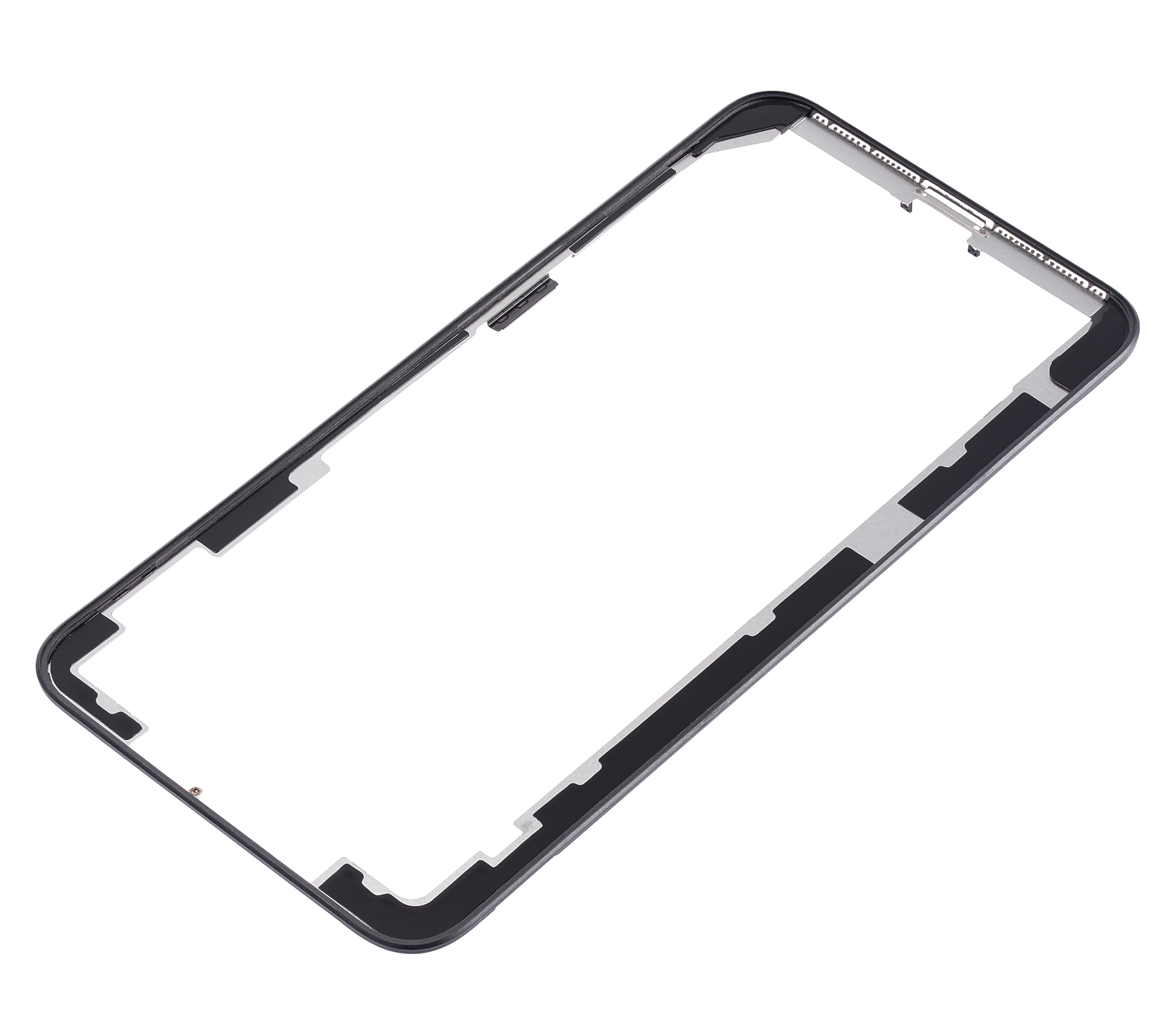 3 In 1 (Glass With Oca Pre-Installed + Frame) Compatible For Iphone 8 Plus (Oca Master) (2 Pack)(Black)
