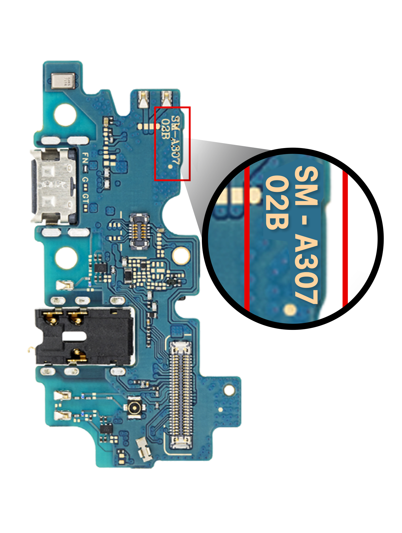 Charging Port Board Compatible For Samsung Galaxy A30S (A307 / 2019) (Premium)