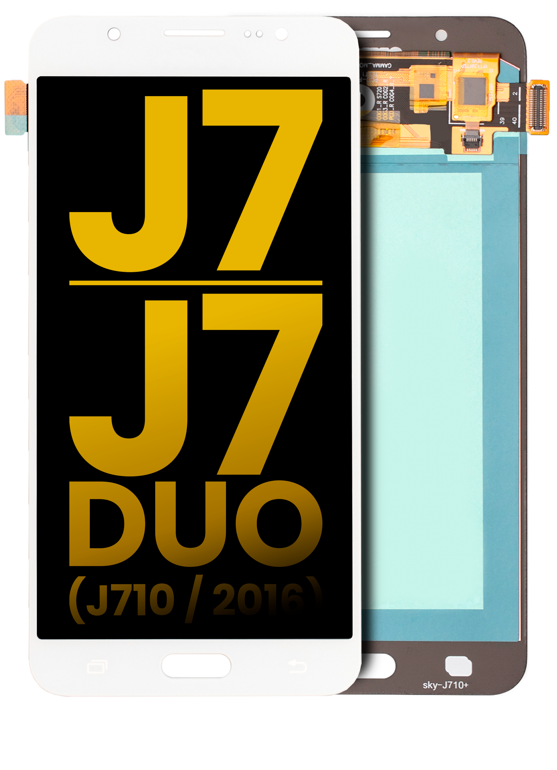 Oled Assembly Without Frame Compatible For Samsung Galaxy J7 / J7 Duo (J710 / 2016) (Refurbished) (White)