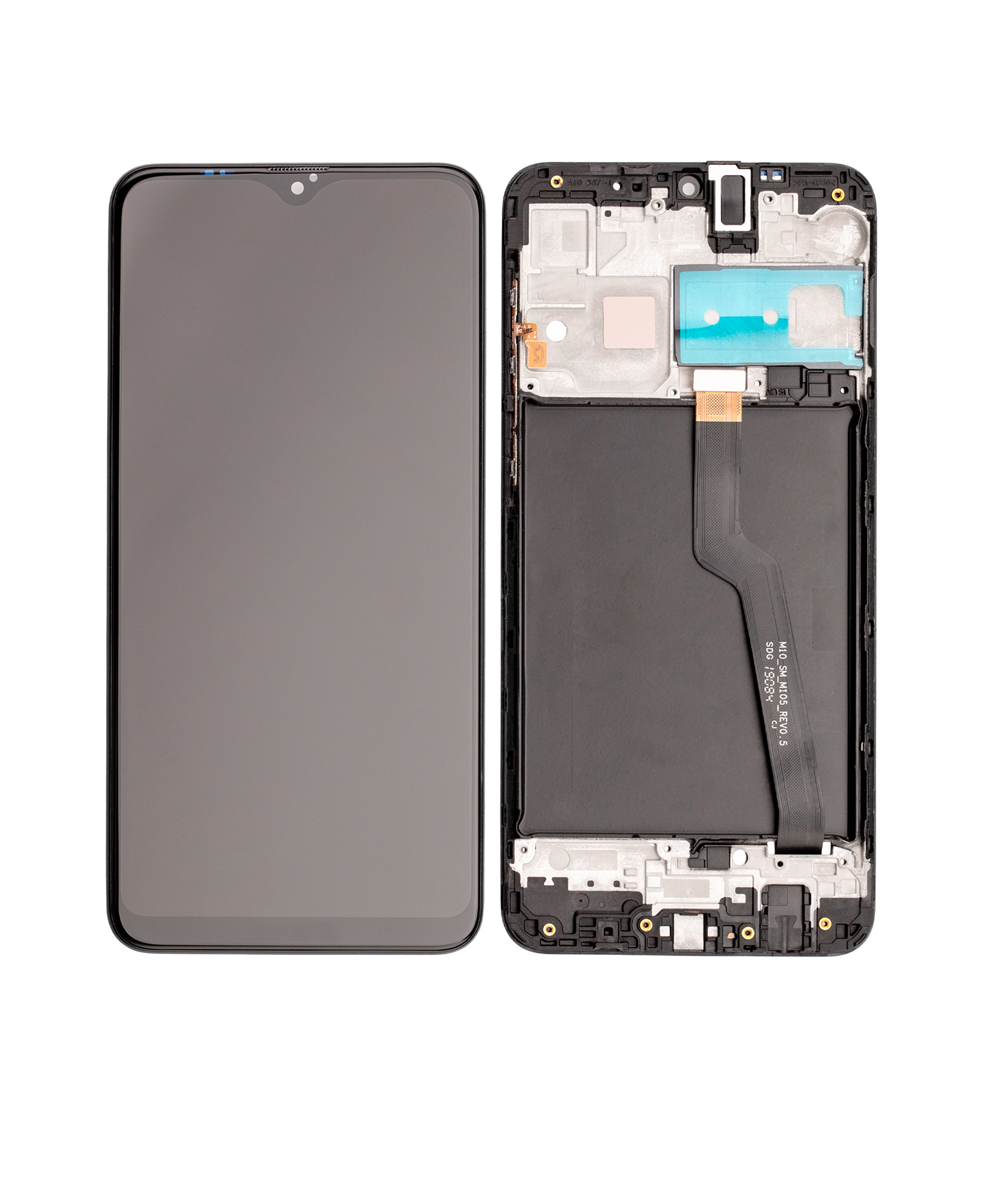 Lcd Assembly With Frame Compatible For Samsung Galaxy A10 (A105 / 2019) (Single Sim) (North American Version) (Refurbished) (Black)