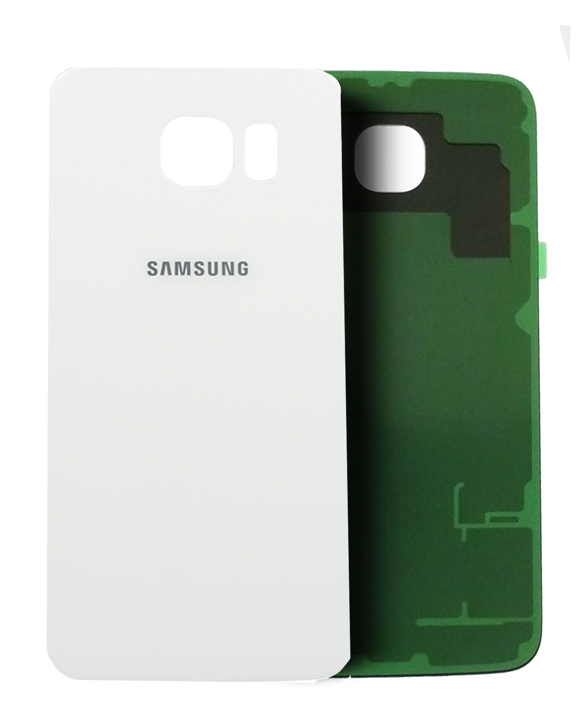 Back Cover Glass Compatible For Samsung Galaxy S6 ( At&T Logo) (Used  Pull: Grade A) (White Pearl)