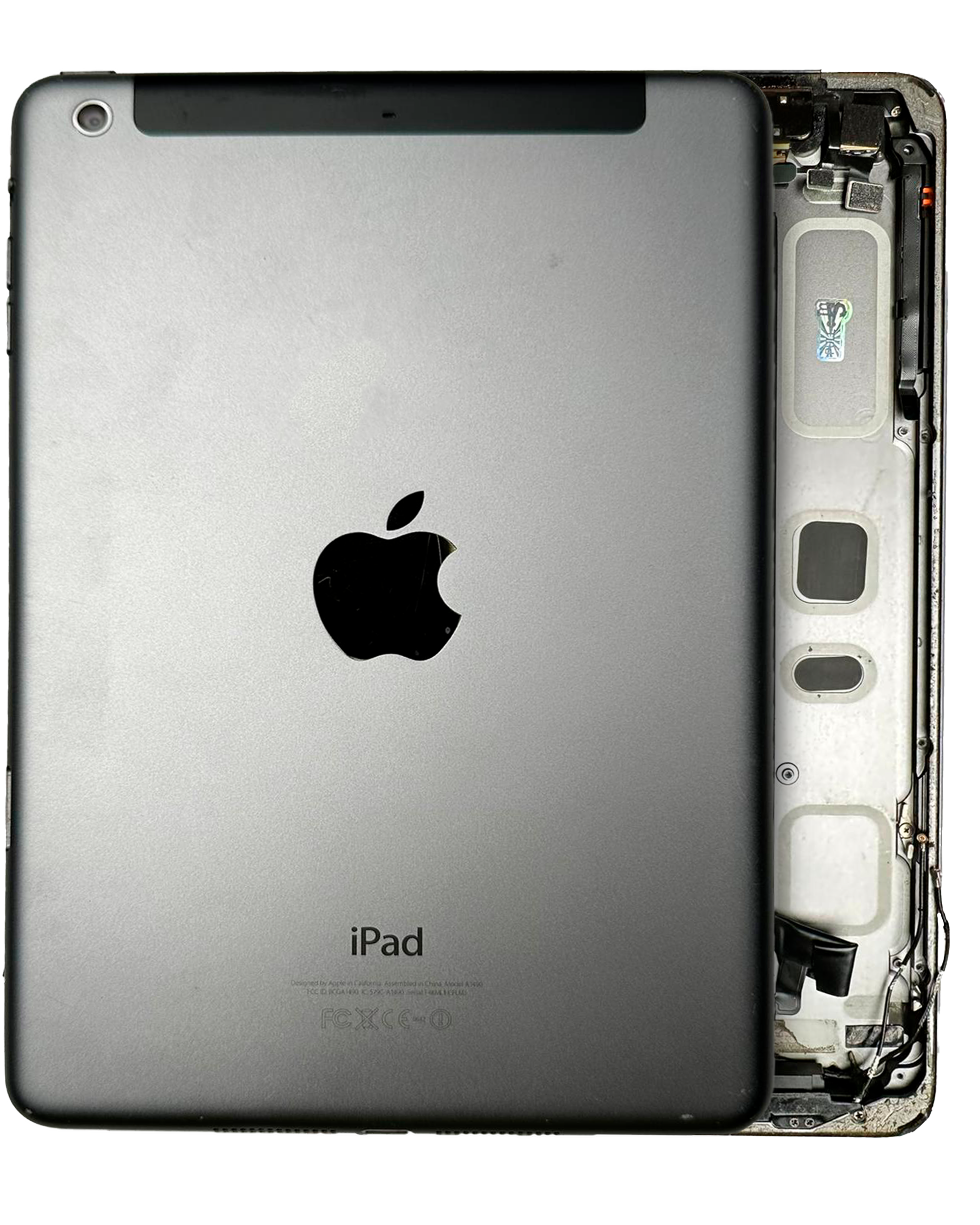 Back Housing W/ Small Components Pre-Installed Compatible For iPad Mini 4 (WIFI cellular) (Used OEM Pull: Grade C) (Space Gray)
