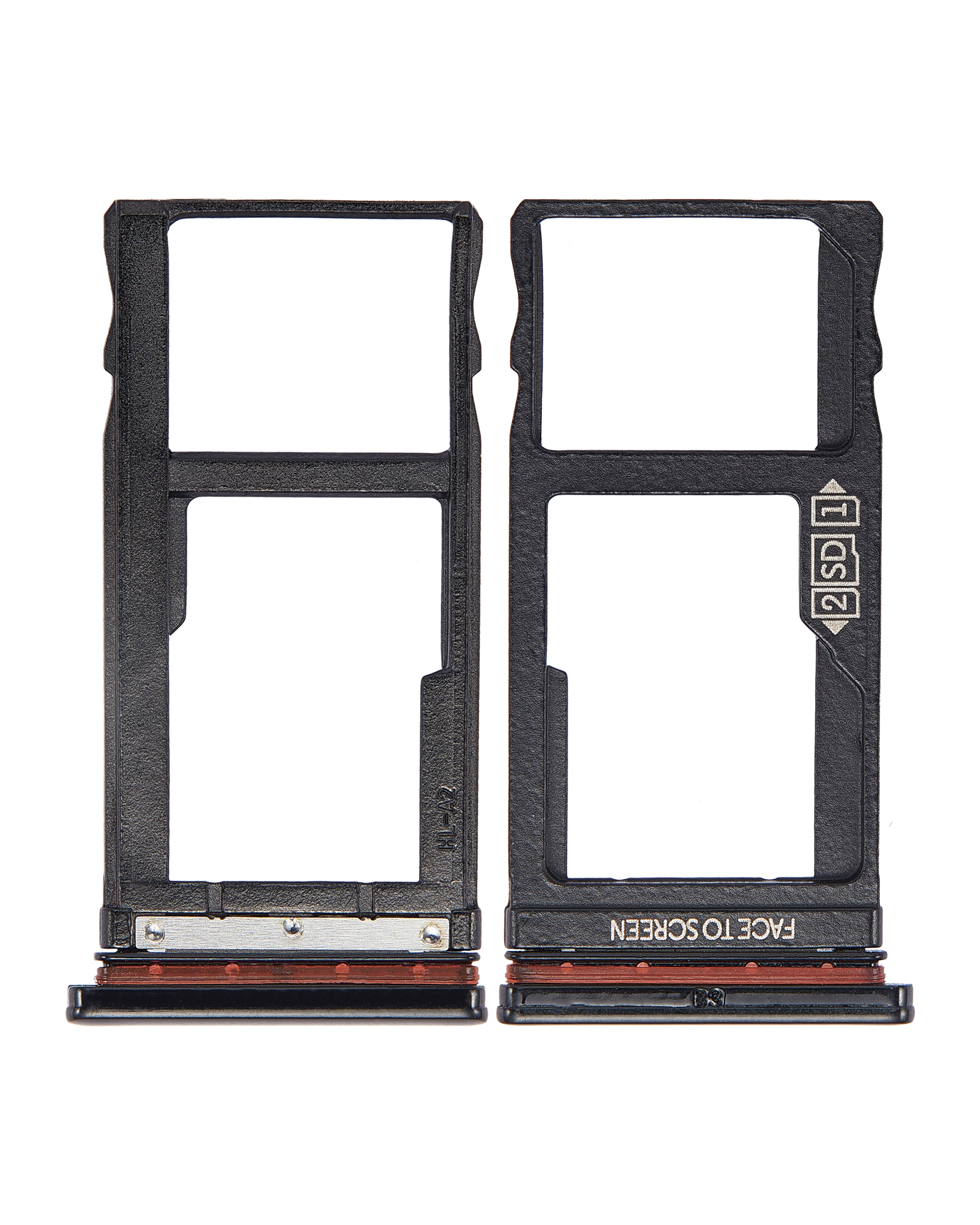 Dual Sim Card Tray Compatible For Motorola One Vision (Xt1970 / 2019) / P50 (Xt1970 / 2019) (Black)