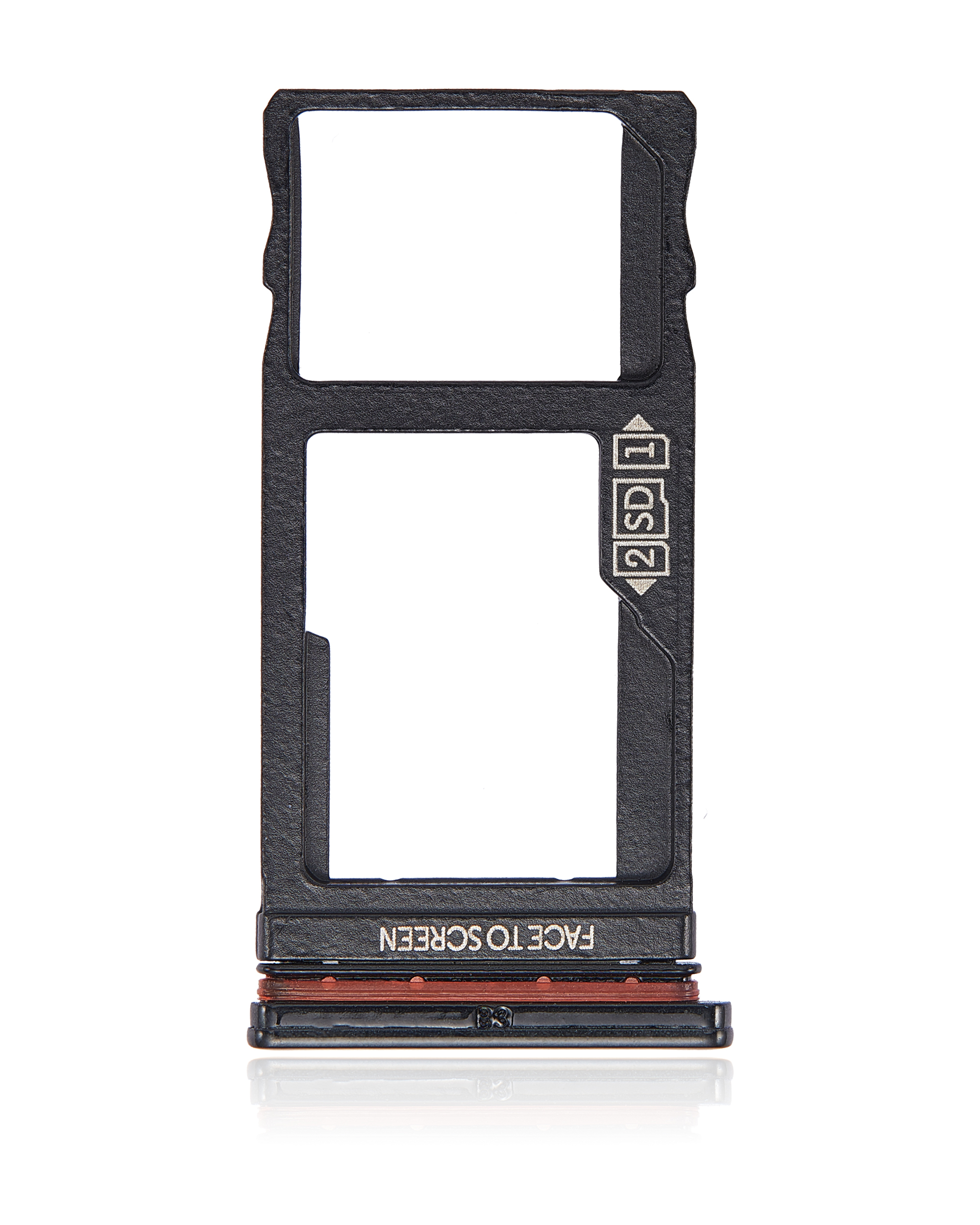 Dual Sim Card Tray Compatible For Motorola One Vision (Xt1970 / 2019) / P50 (Xt1970 / 2019) (Black)