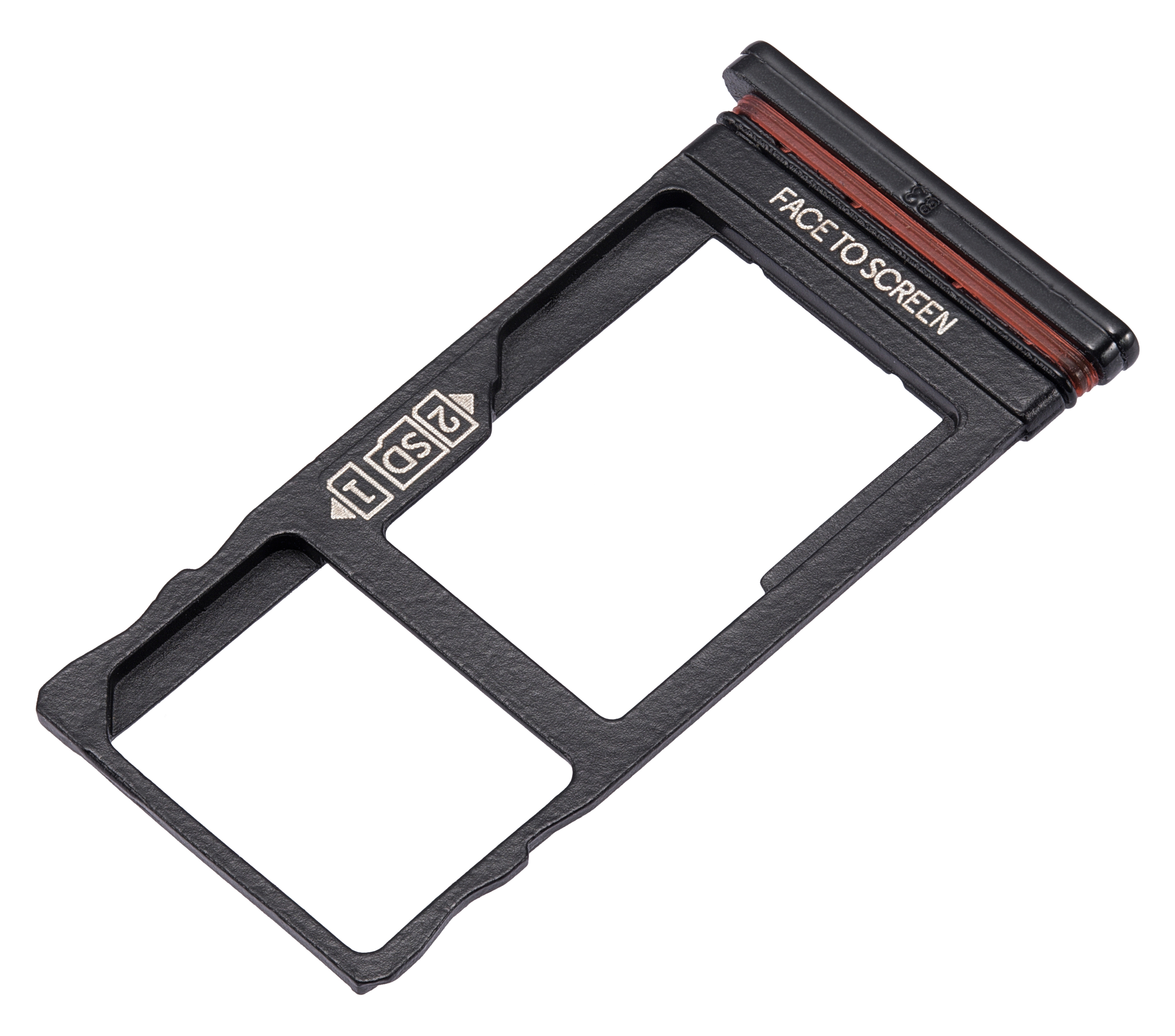 Dual Sim Card Tray Compatible For Motorola One Vision (Xt1970 / 2019) / P50 (Xt1970 / 2019) (Black)
