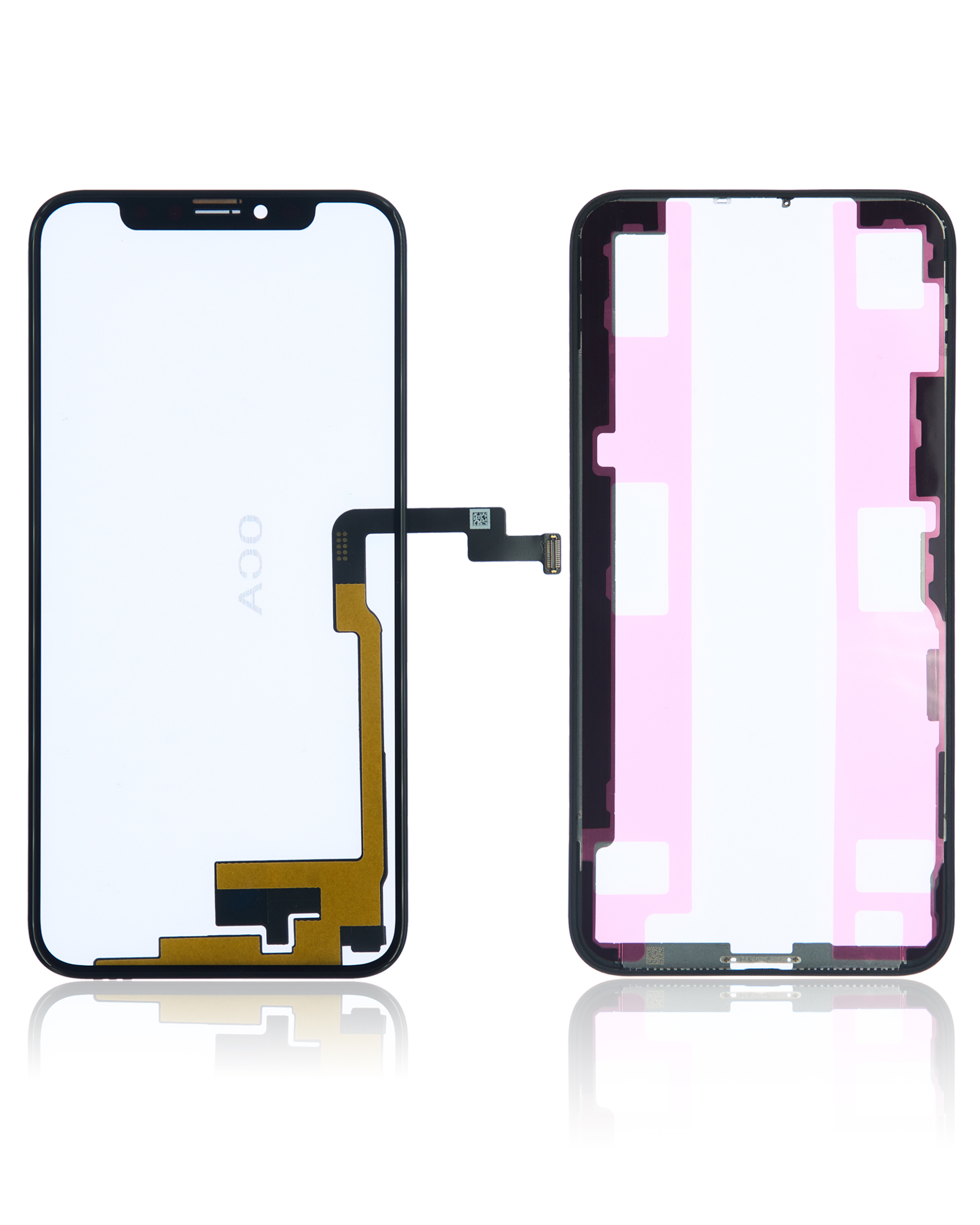 4 In 1 Long Flex (Digitizer Touch With Glass + Oca + Frame Pre-Installed) Compatible For Iphone Xs (Oca Master)