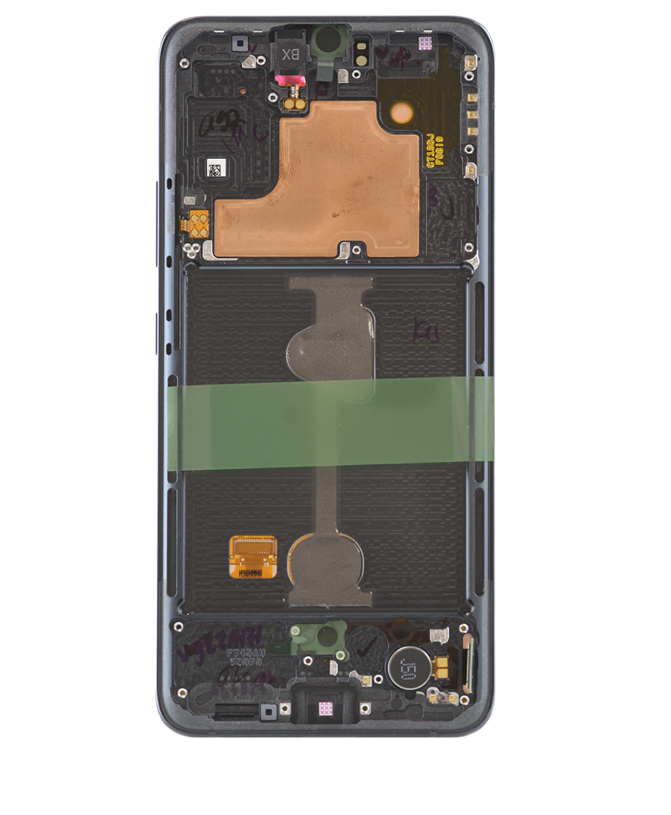 Oled Assembly With Frame Compatible For Samsung Galaxy A90 5G (A908 / 2019) (Service Pack) (Black)