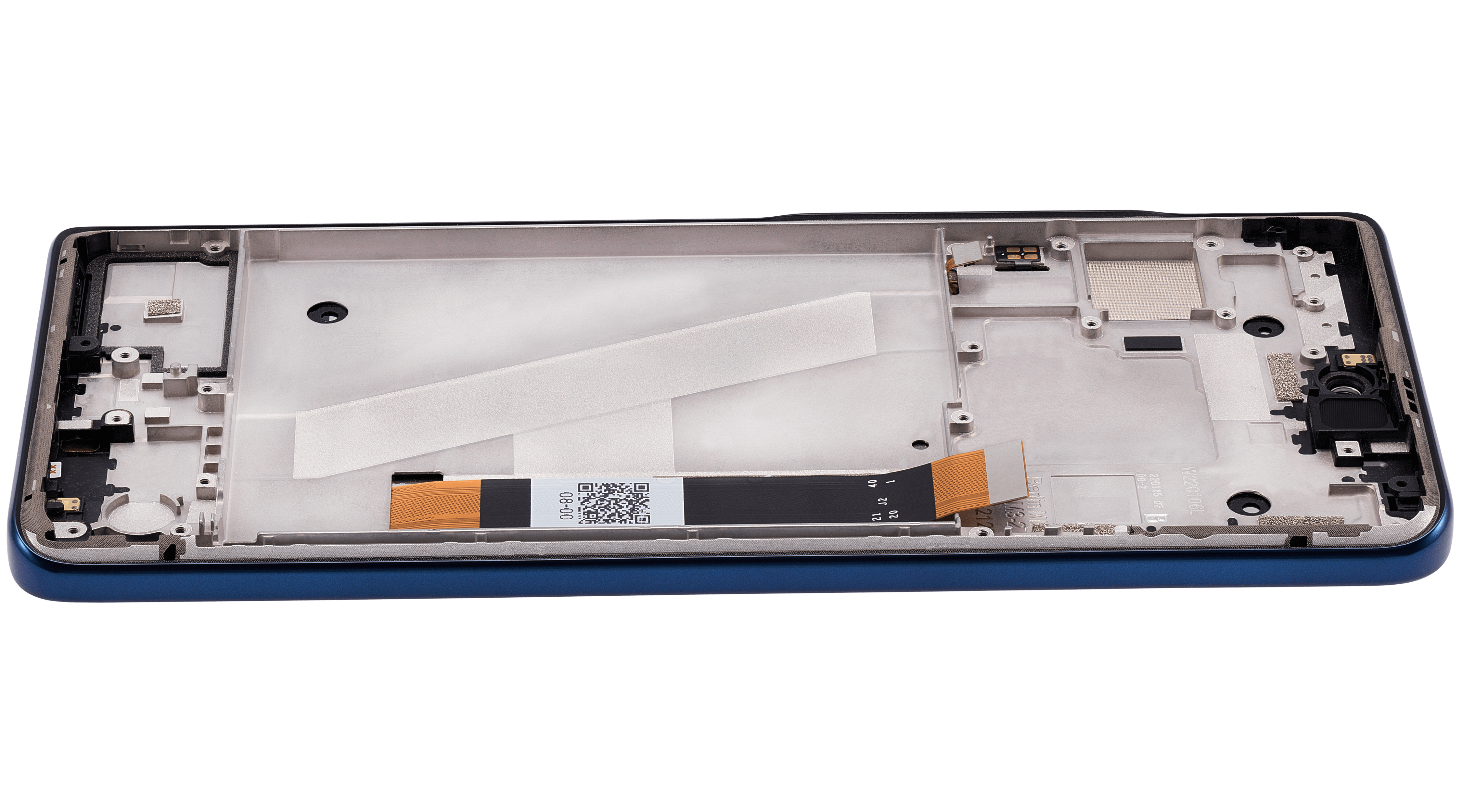 Lcd Assembly With Frame Compatible For Motorola Edge 5G (Xt2141 / 2021) (Refurbished) (Nebula Blue)
