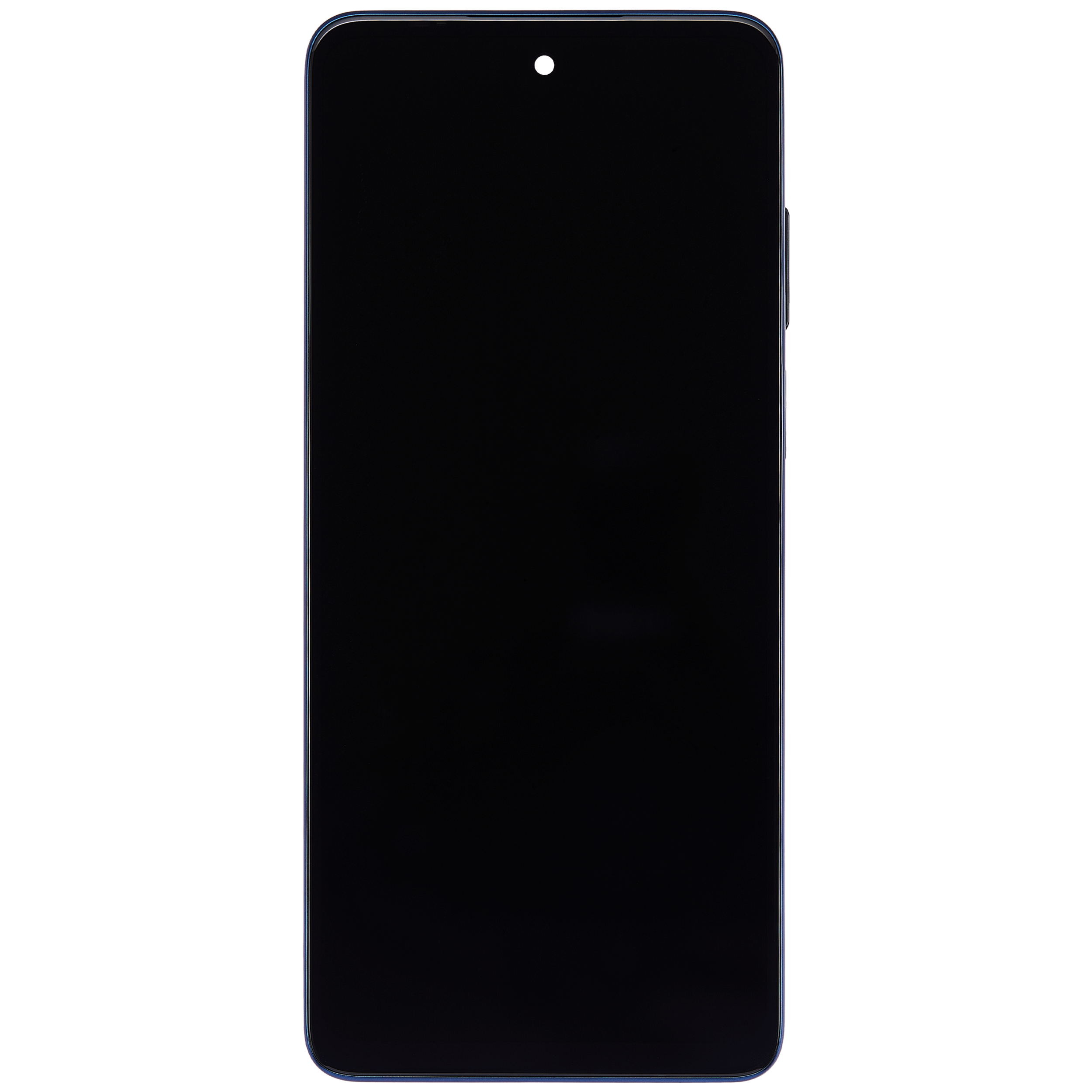 Lcd Assembly With Frame Compatible For Motorola Edge 5G (Xt2141 / 2021) (Refurbished) (Nebula Blue)