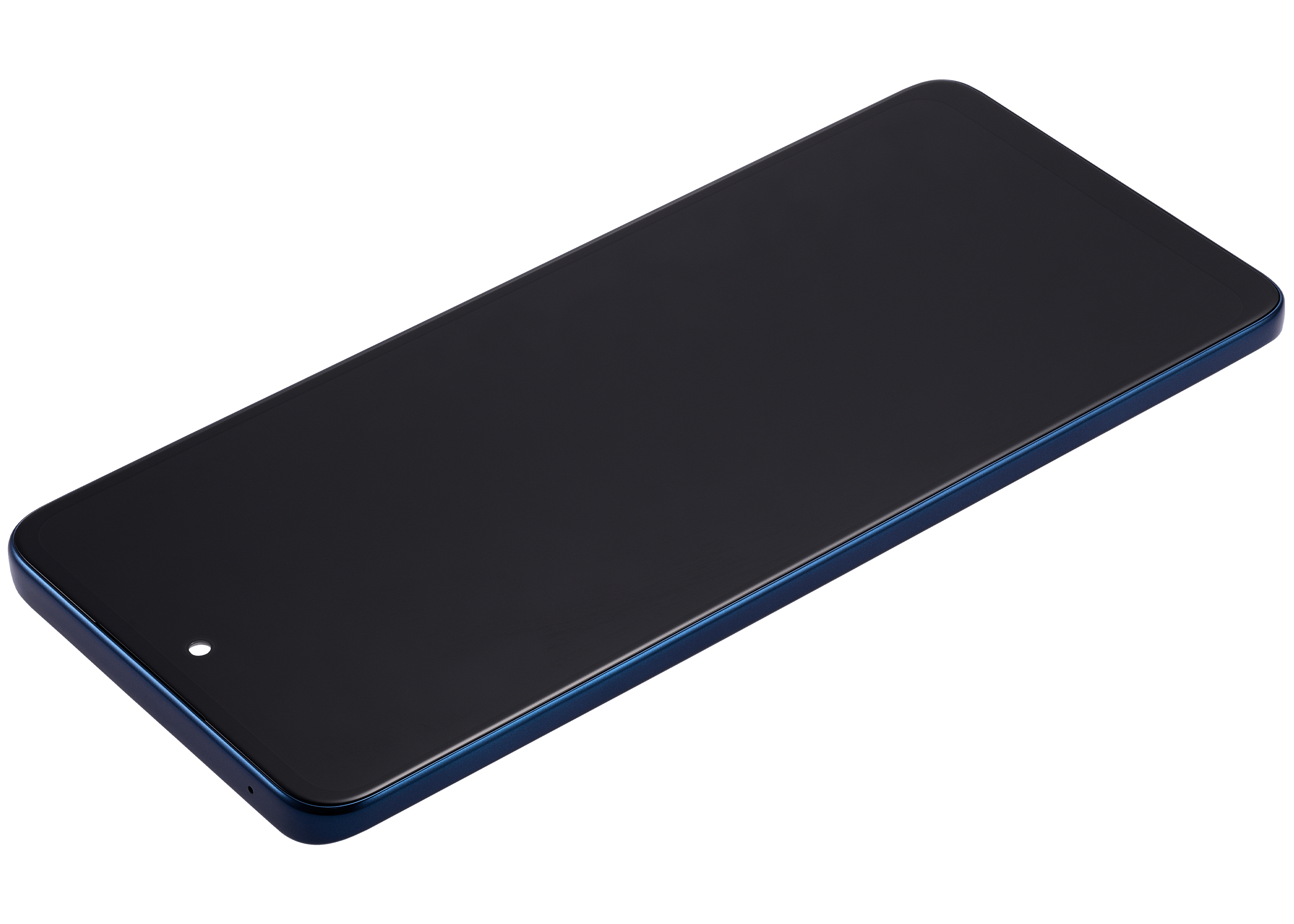 Lcd Assembly With Frame Compatible For Motorola Edge 5G (Xt2141 / 2021) (Refurbished) (Nebula Blue)