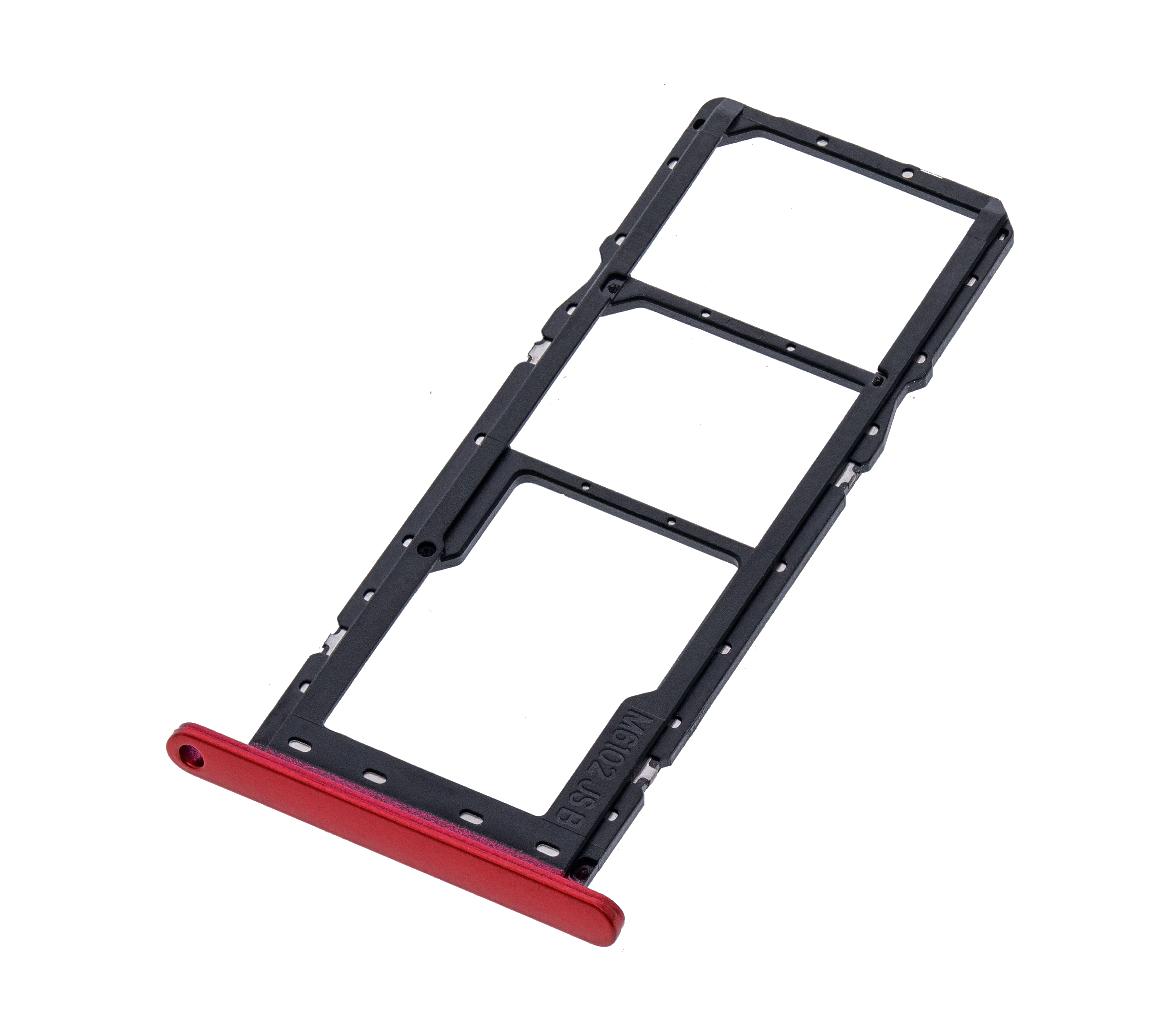 Dual Sim Card Tray Compatible For Motorola Moto G8 Power Lite (Xt2055 / 2020) (Red)