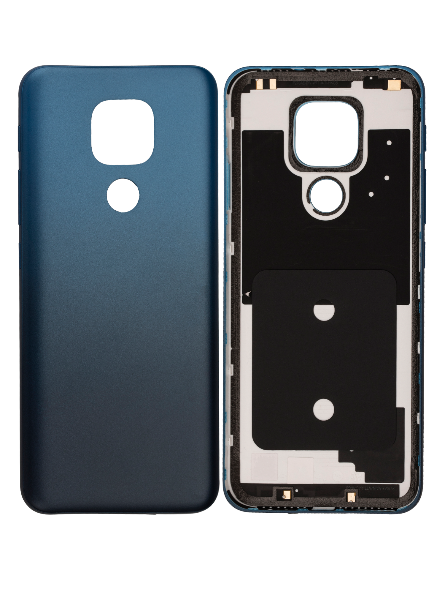Back Cover Glass Compatible For Motorola Moto E7 Plus (Xt2081 / 2020) (Navy Blue)