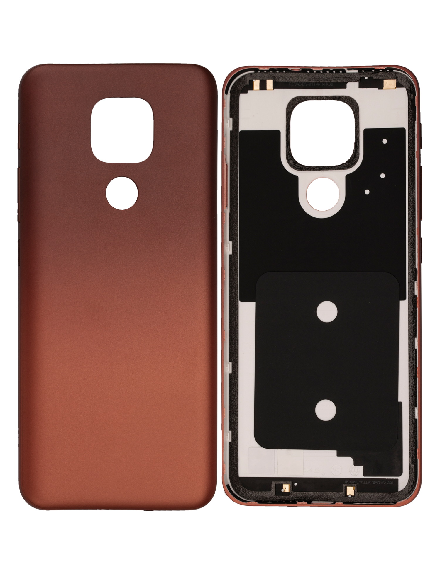 Back Cover Glass Compatible For Motorola Moto E7 Plus (Xt2081 / 2020) (Amber Bronze)