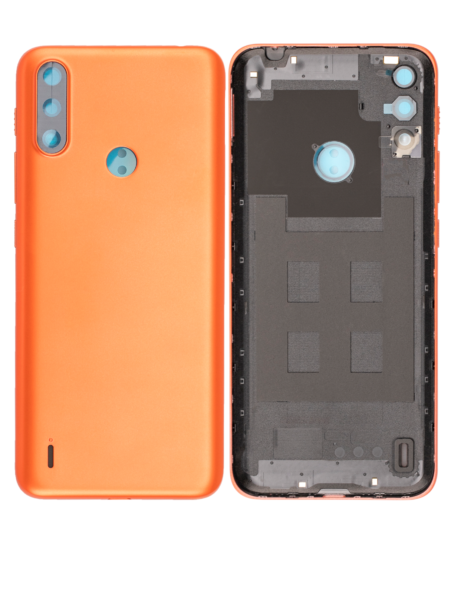 Back Cover Glass Compatible For Motorola Moto E7 Power (Xt2097-6 / 2021) (Coral Red)