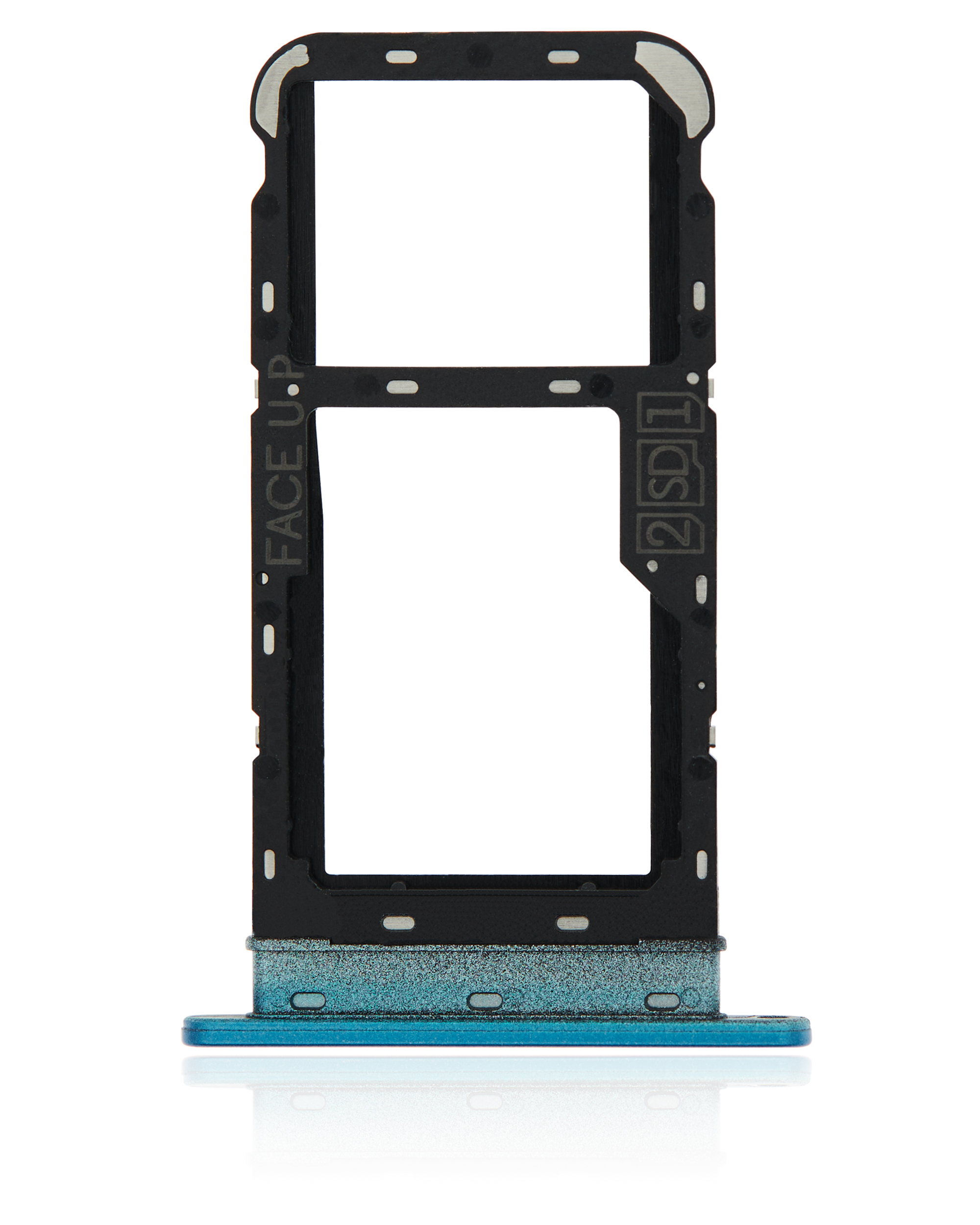 Dual Sim Card Tray Compatible For Motorola Moto E7 Power (Xt2097-6 / 2021) (Tahiti Blue)
