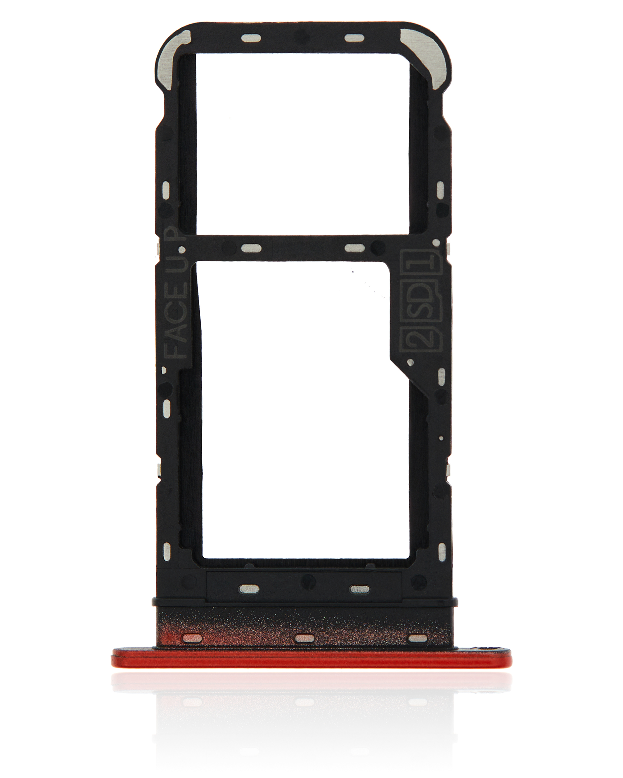 Dual Sim Card Tray Compatible For Motorola Moto E7 Power (Xt2097-6 / 2021) (Coral Red)