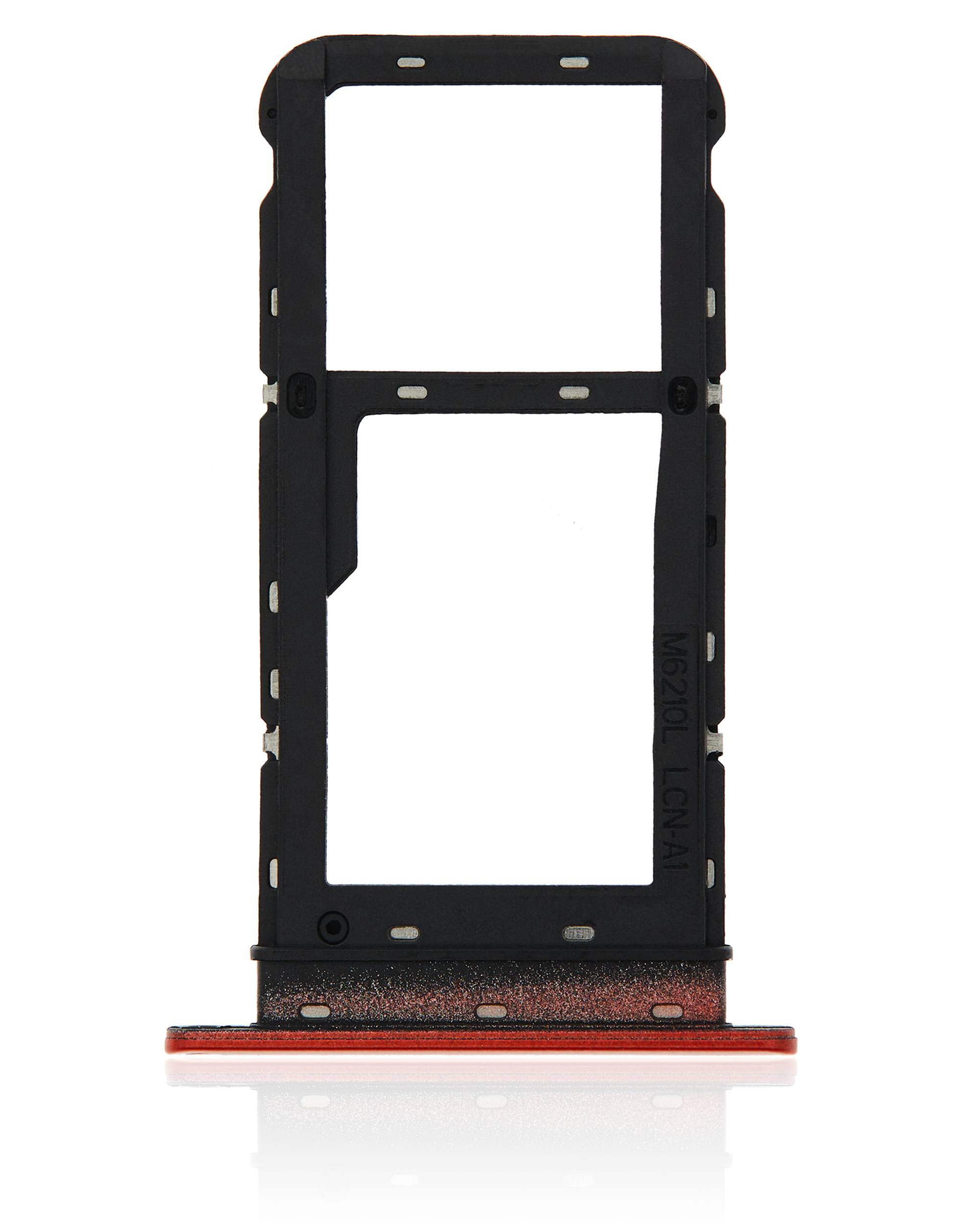 Dual Sim Card Tray Compatible For Motorola Moto E7 Power (Xt2097-6 / 2021) (Coral Red)
