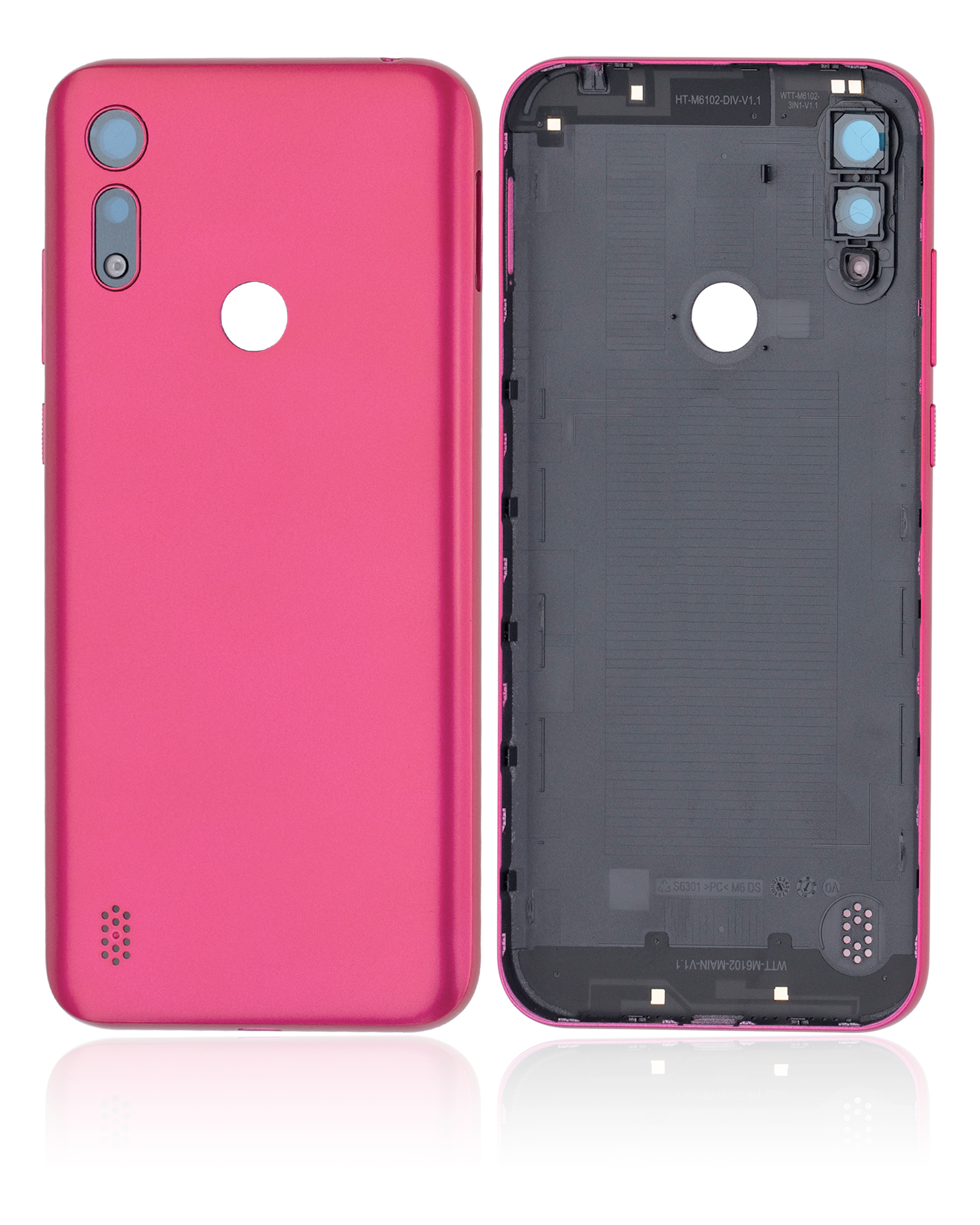 Back Cover Glass Compatible For Motorola Moto E6I (Xt2053-5 / 2021) (Pink)