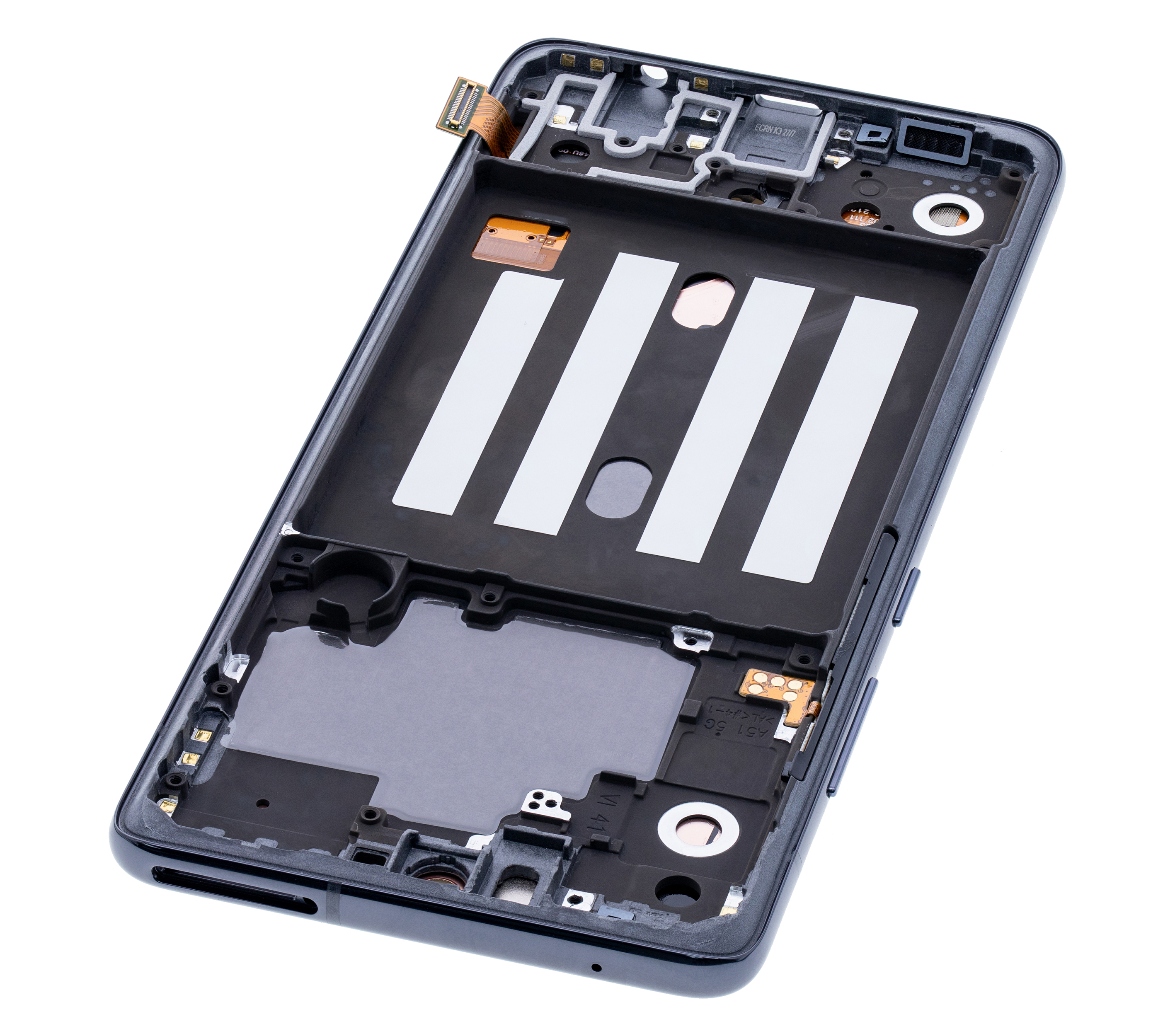 Oled Assembly With Frame Compatible For Samsung Galaxy A51 5G (A516 / 2020) (Non-Verizon 5G Uw Frame) (6.46") (Aftermarket Plus) (Prism Cube Black)