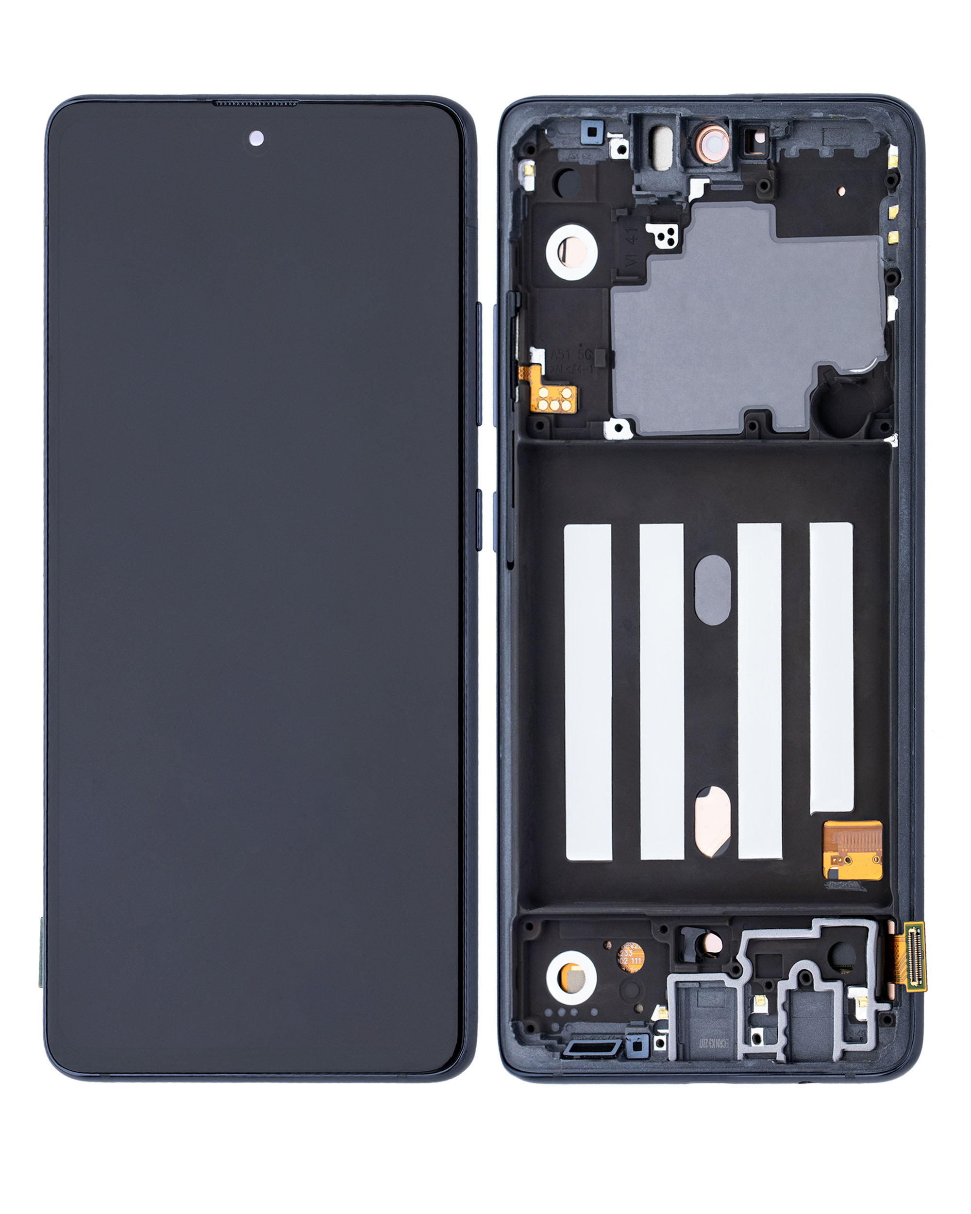 Oled Assembly With Frame Compatible For Samsung Galaxy A51 5G (A516 / 2020) (Non-Verizon 5G Uw Frame) (6.46") (Aftermarket Plus) (Prism Cube Black)