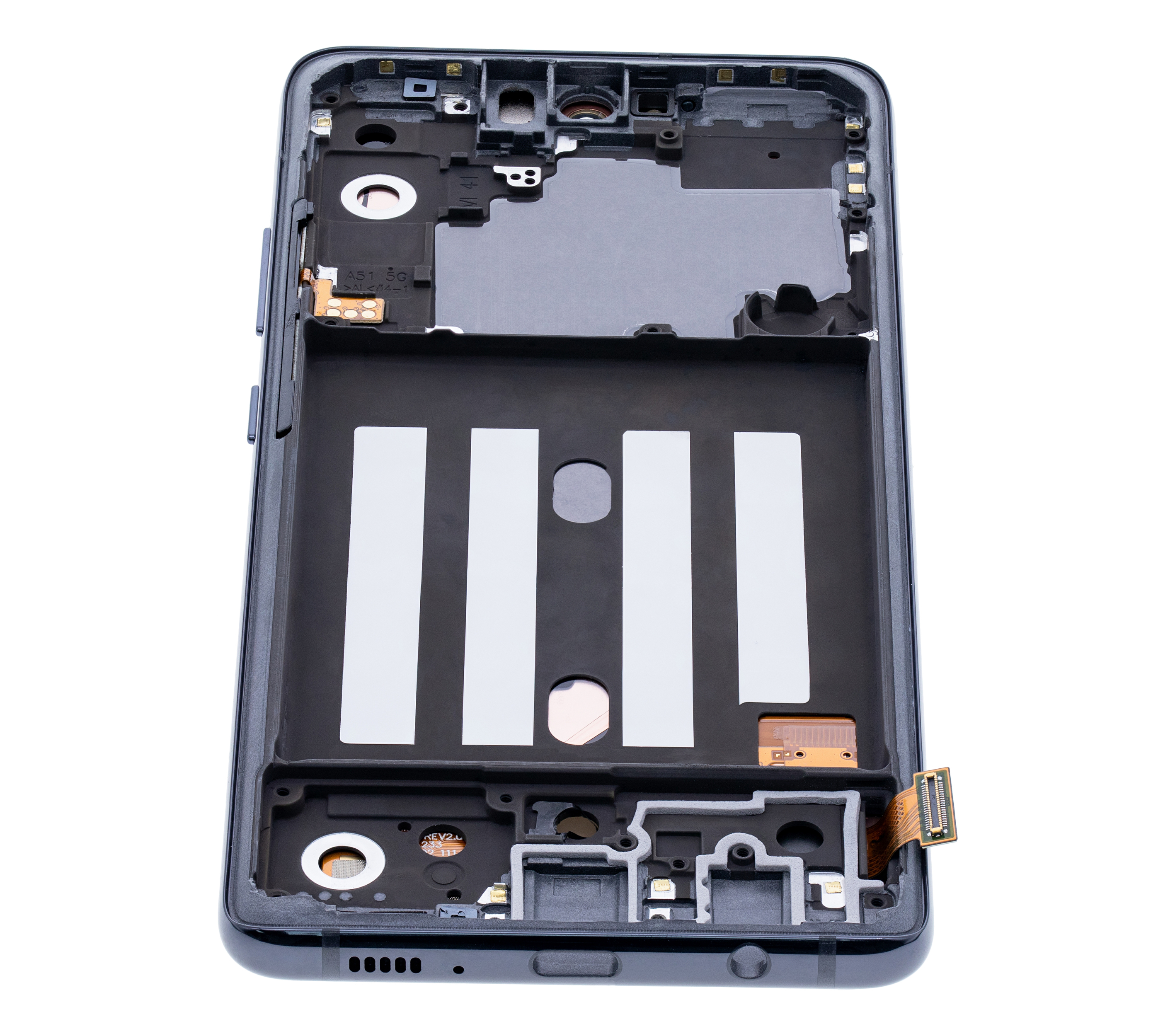 Oled Assembly With Frame Compatible For Samsung Galaxy A51 5G (A516 / 2020) (Non-Verizon 5G Uw Frame) (6.46") (Aftermarket Plus) (Prism Cube Black)
