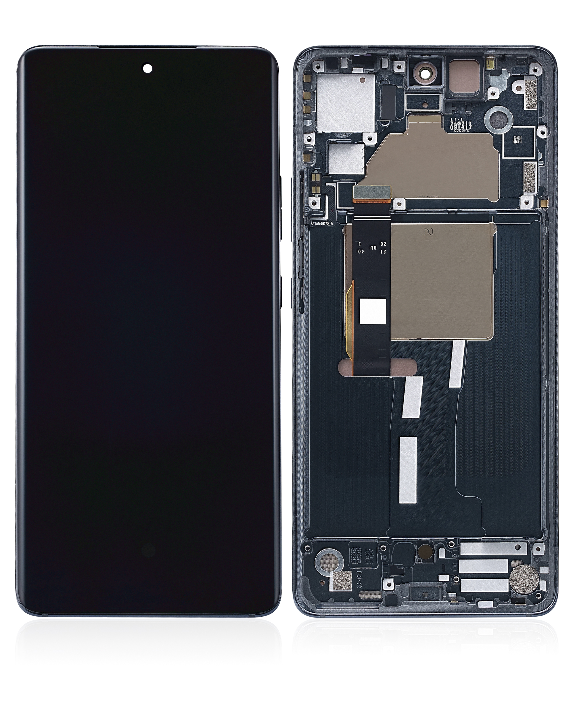 Oled Assembly With Frame Compatible For Motorola Moto Edge 30 Fusion (Xt2243 / 2022) (Refurbished) (Cosmic Gray)