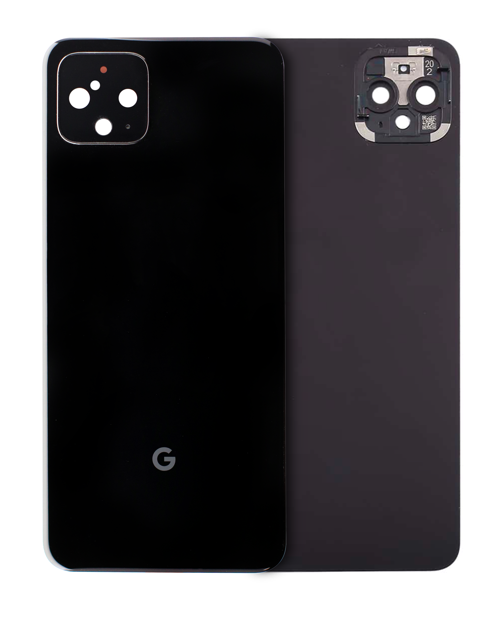 Back Glass Compatible For Google Pixel 4 (Official - Not Aftermarket) (Just Black)