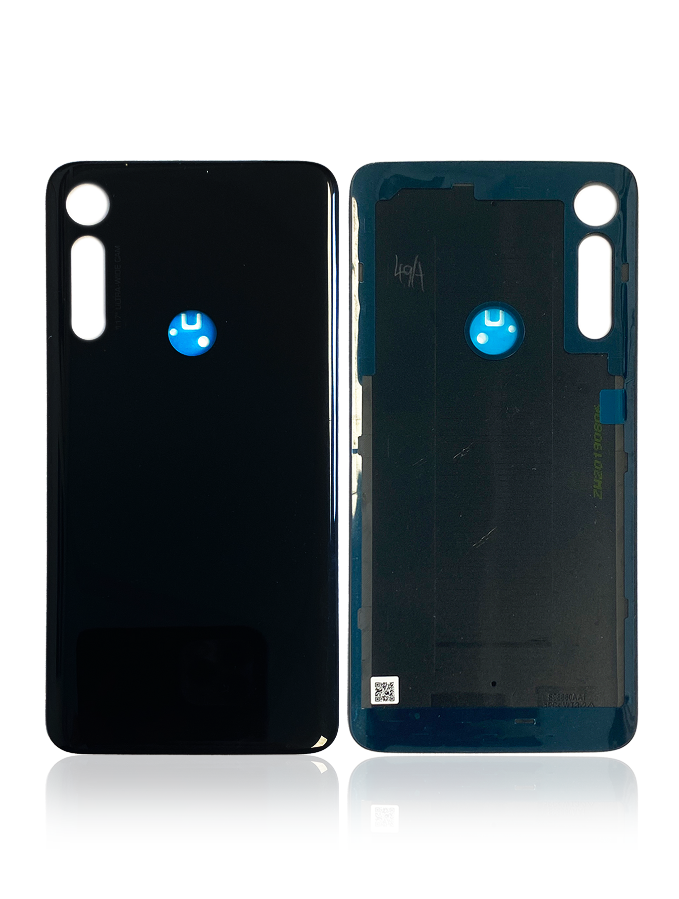 Back Cover Glass Compatible For Motorola Moto G8 Play (Xt2015 / 2019) (Black Onyx)