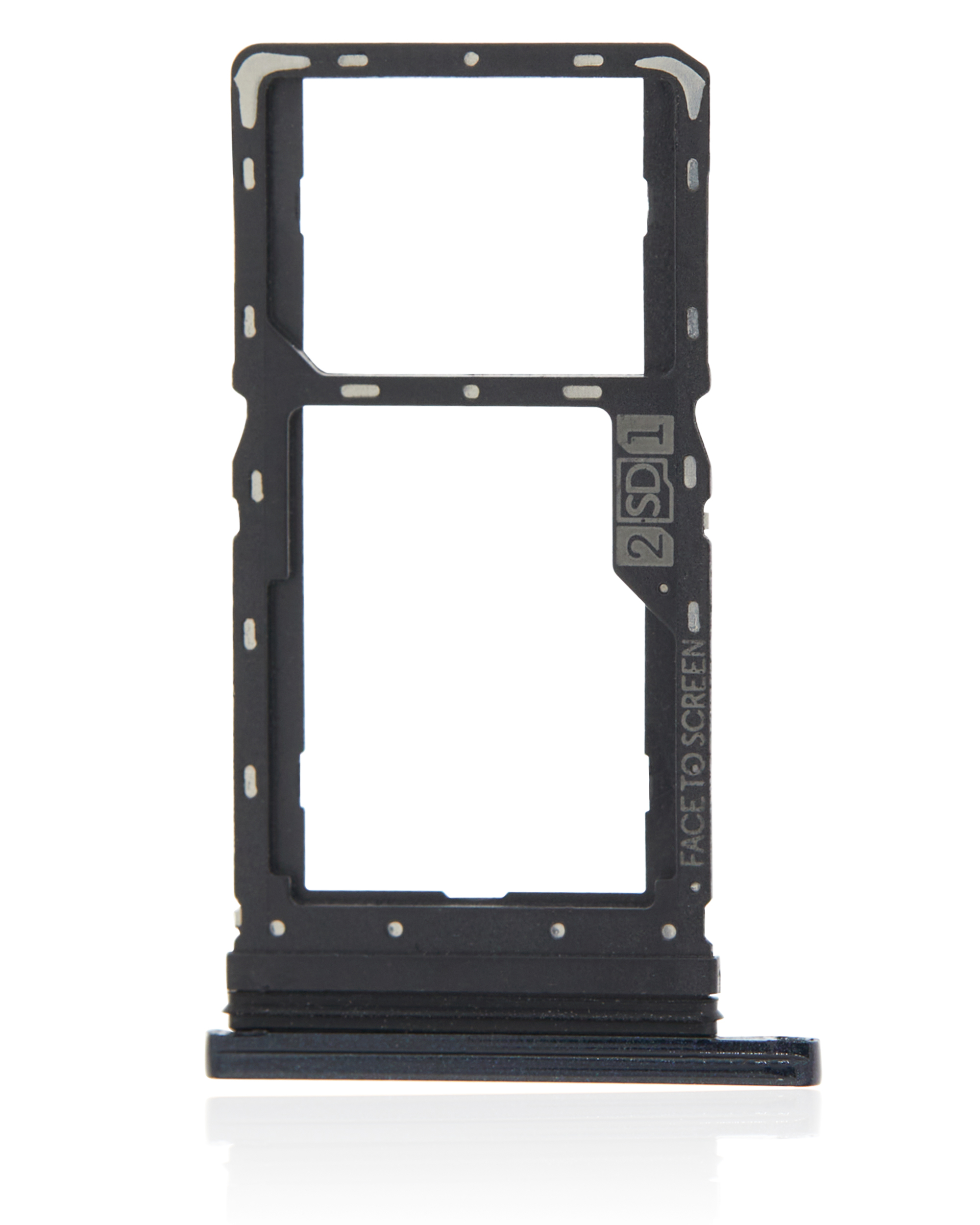 Dual Sim Card Tray Compatible For Motorola Moto G8 Play (Xt2015 / 2019) (Black Onyx)