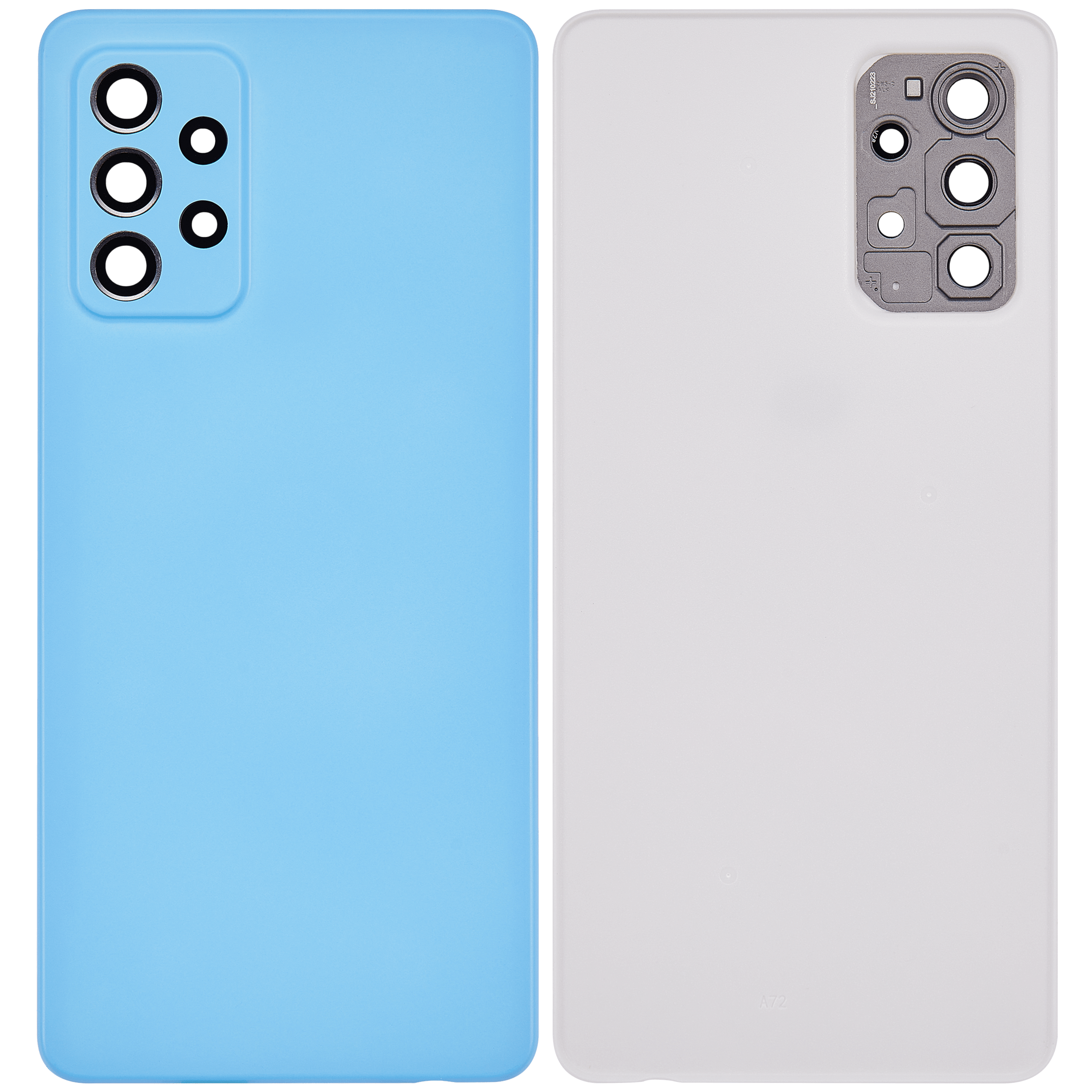 Back Cover Glass Compatible For Samsung Galaxy A72 (A725 / 2021) (Aftermarket Plus) (Awesome Blue)