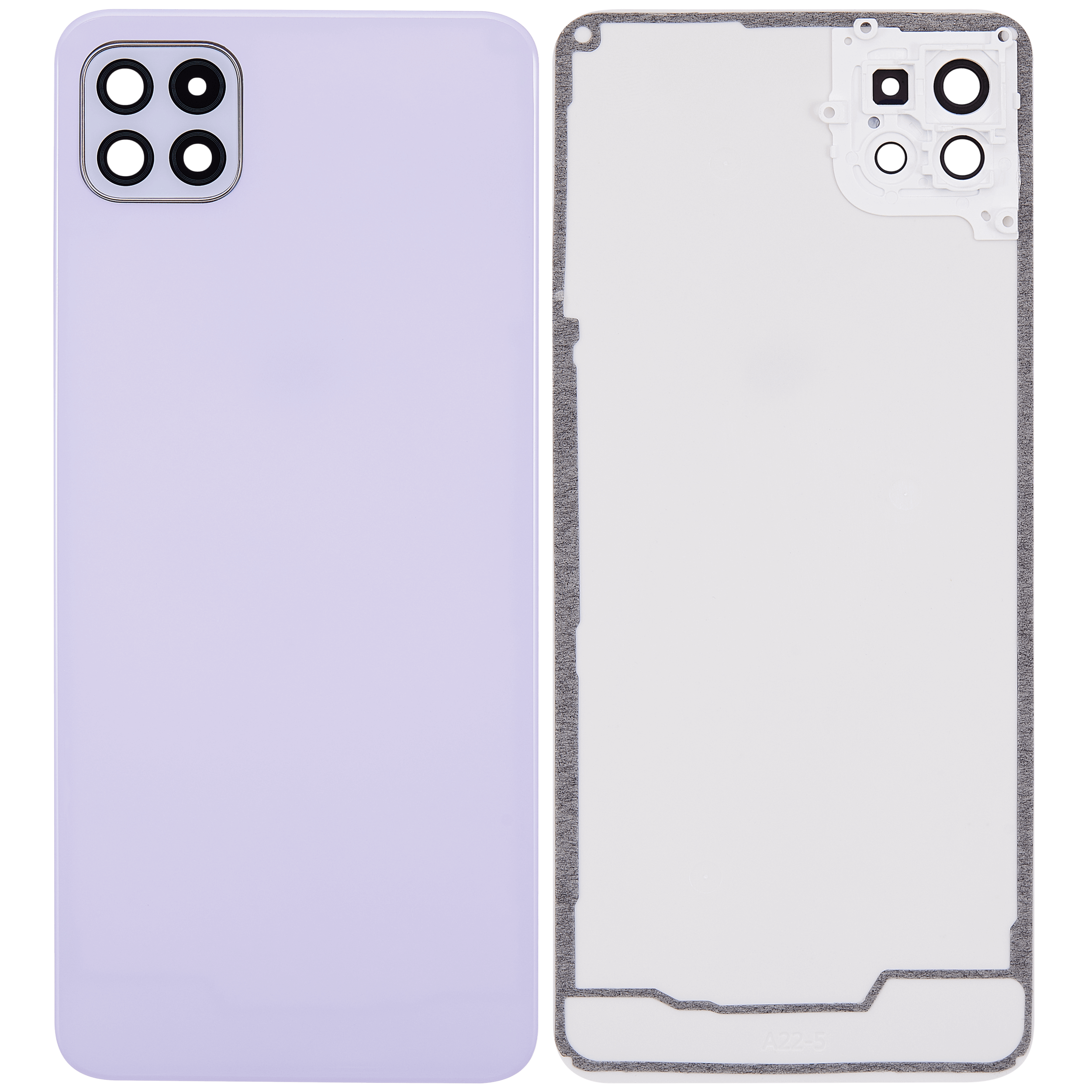 Back Cover Glass With Camera Lens Compatible For Samsung Galaxy A22 5G (A226 / 2021) (Aftermarket Plus) (Violet)