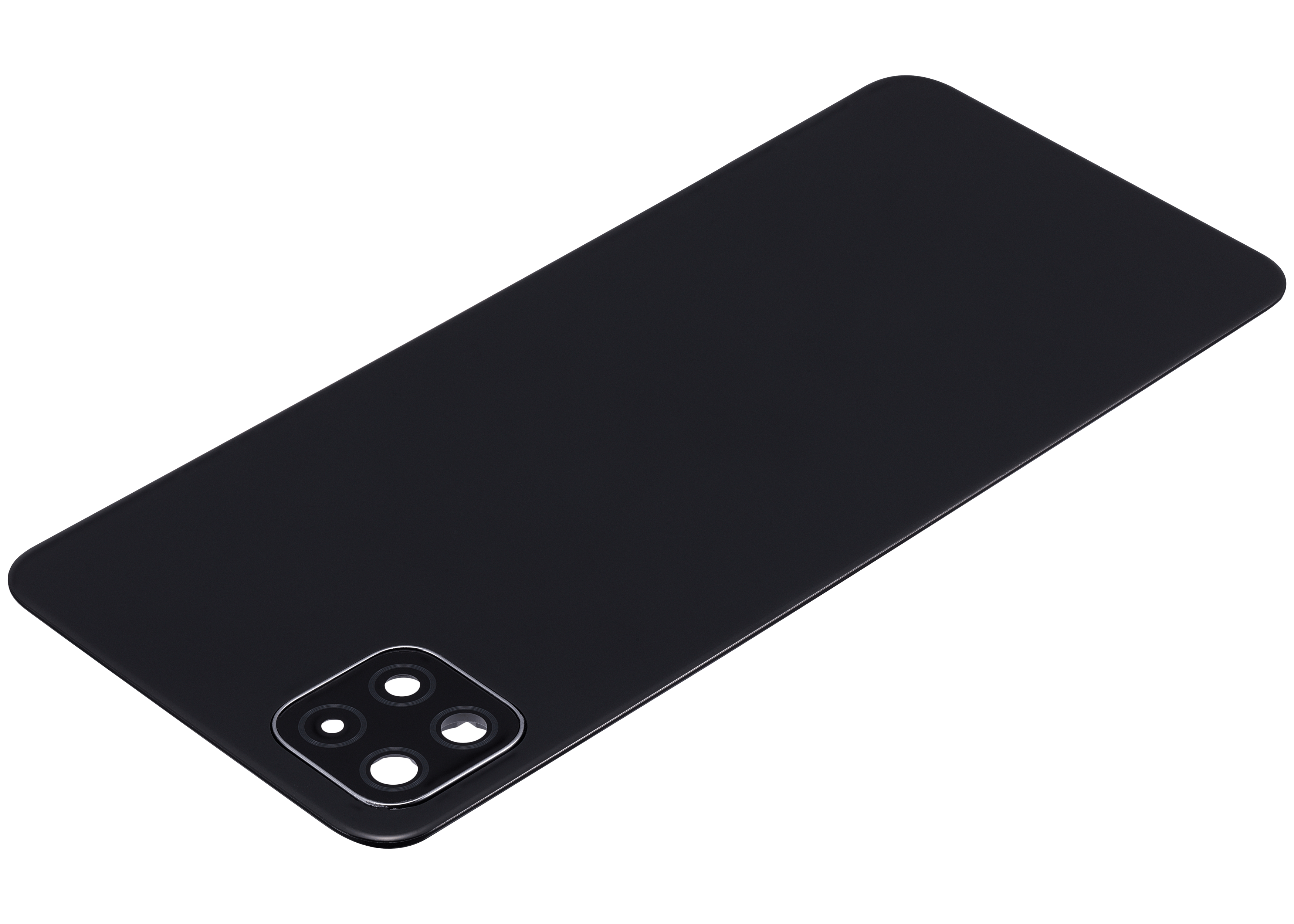 Back Cover Glass With Camera Lens Compatible For Samsung Galaxy A22 5G (A226 / 2021) (Aftermarket Plus) (Black)