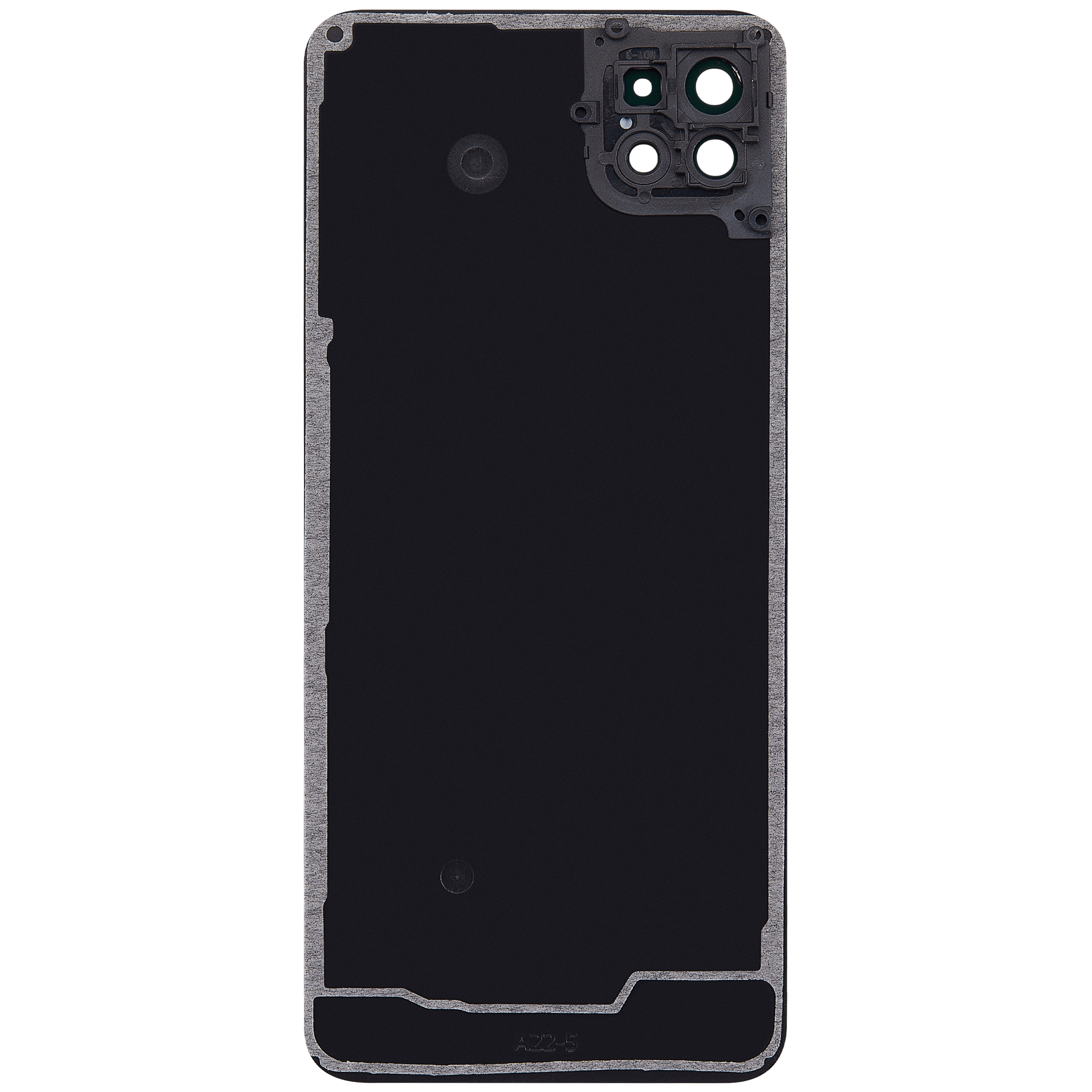 Back Cover Glass With Camera Lens Compatible For Samsung Galaxy A22 5G (A226 / 2021) (Aftermarket Plus) (Black)
