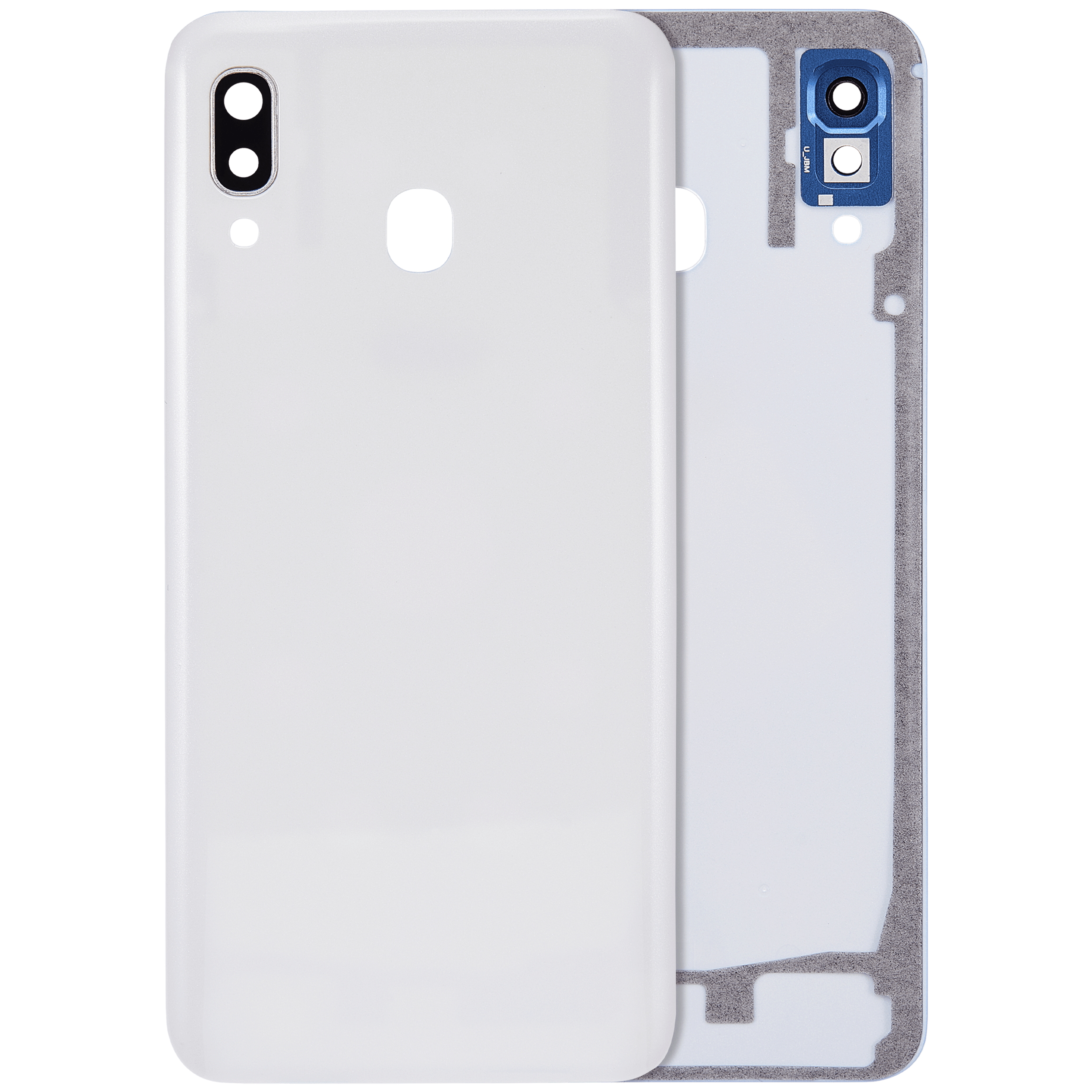 Back Cover Glass With Camera Lens Compatible For Samsung Galaxy A30 (A305 / 2019) (Aftermarket Plus) (White)