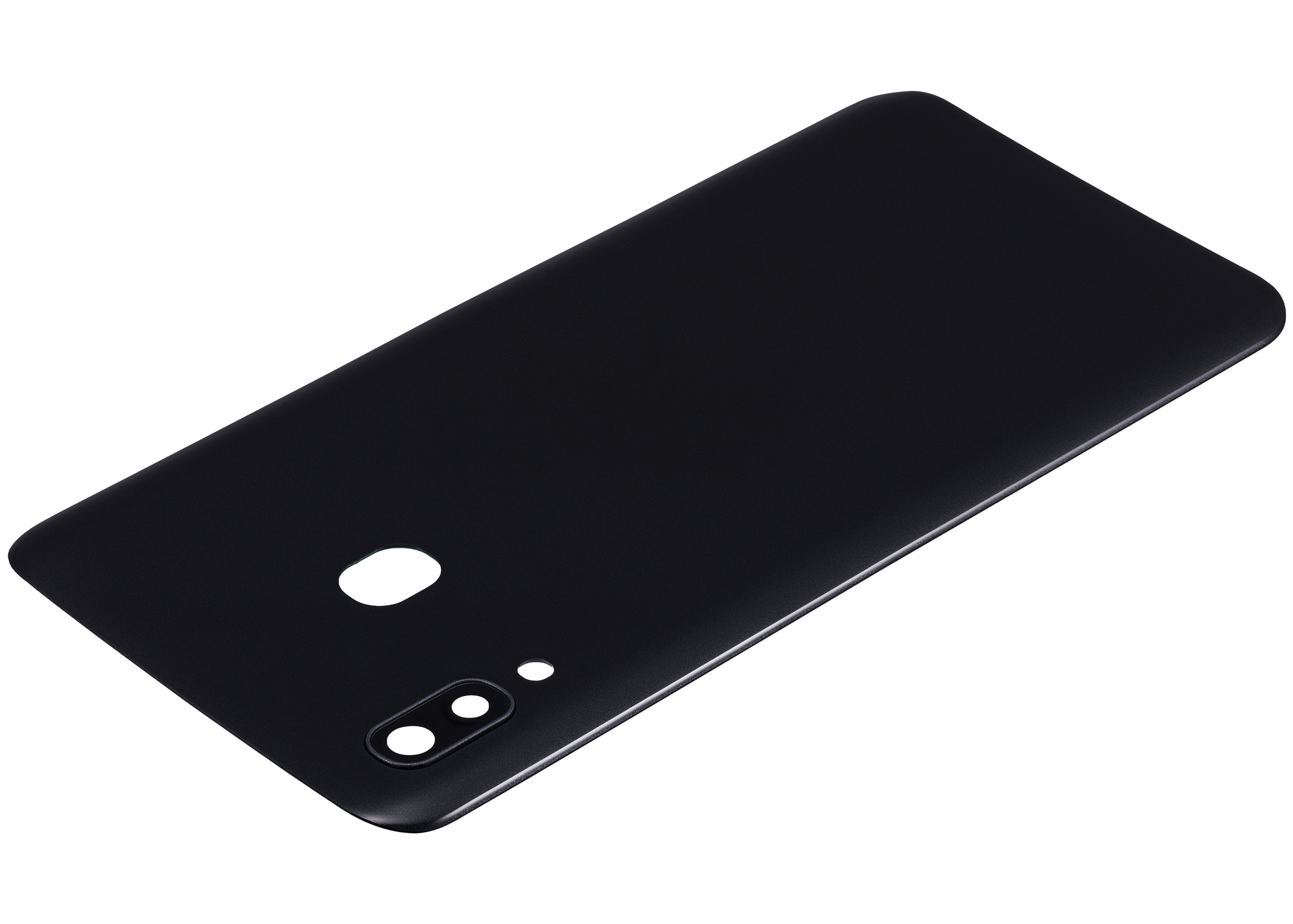 Back Cover Glass With Camera Lens Compatible For Samsung Galaxy A30 (A305 / 2019) (Aftermarket Plus) (Black)