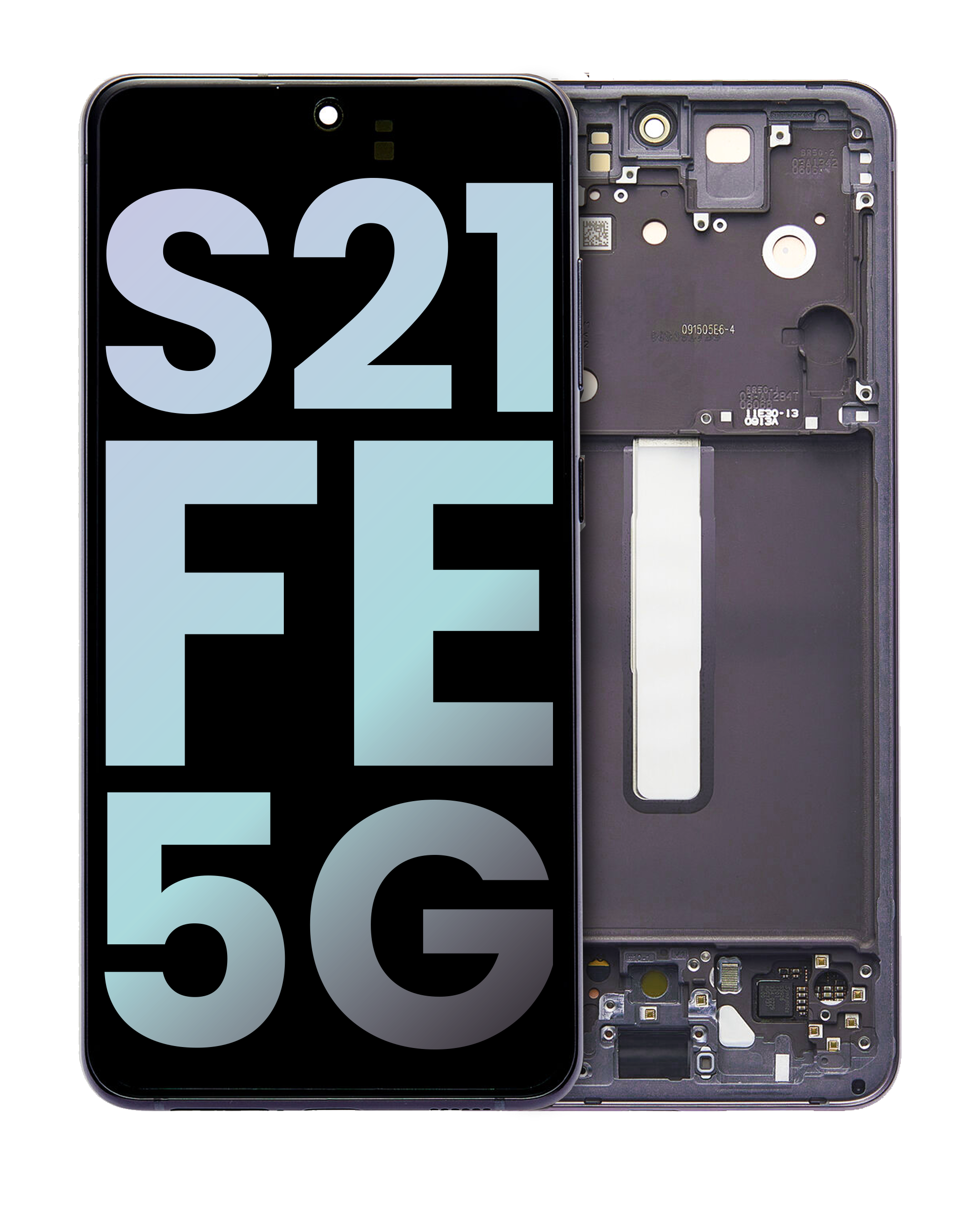 Oled Assembly With Frame Compatible For Samsung Galaxy S21 Fe 5G (Us & International) (Used  Pull: Grade A)(Blue)