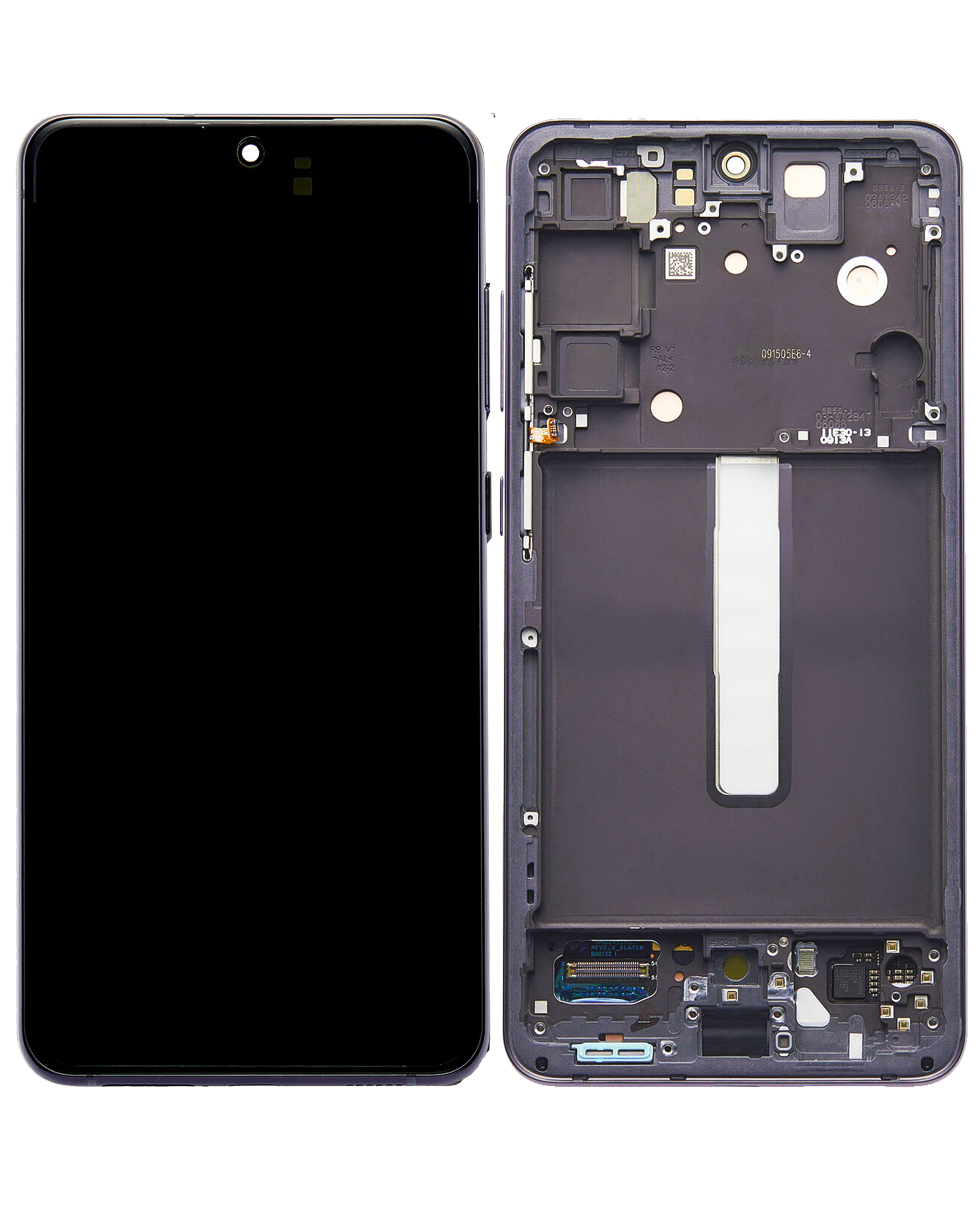 Oled Assembly With Frame Compatible For Samsung Galaxy S21 Fe 5G (Us & International) (Used  Pull: Grade A)(Blue)