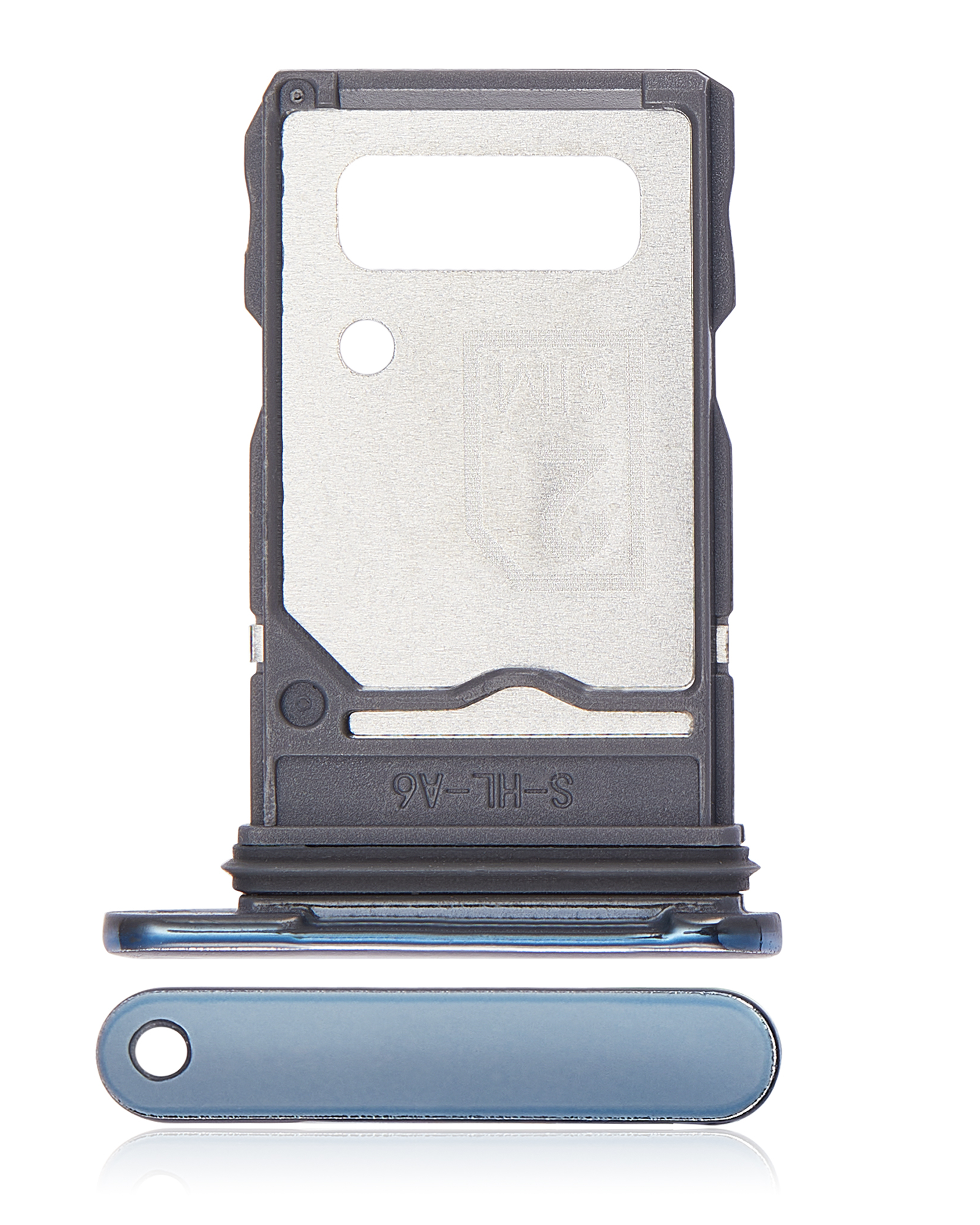Dual Sim Card Tray Compatible For Motorola Edge 20 Pro (Xt2153-1 / 2021) (Blue Vegan Leather)