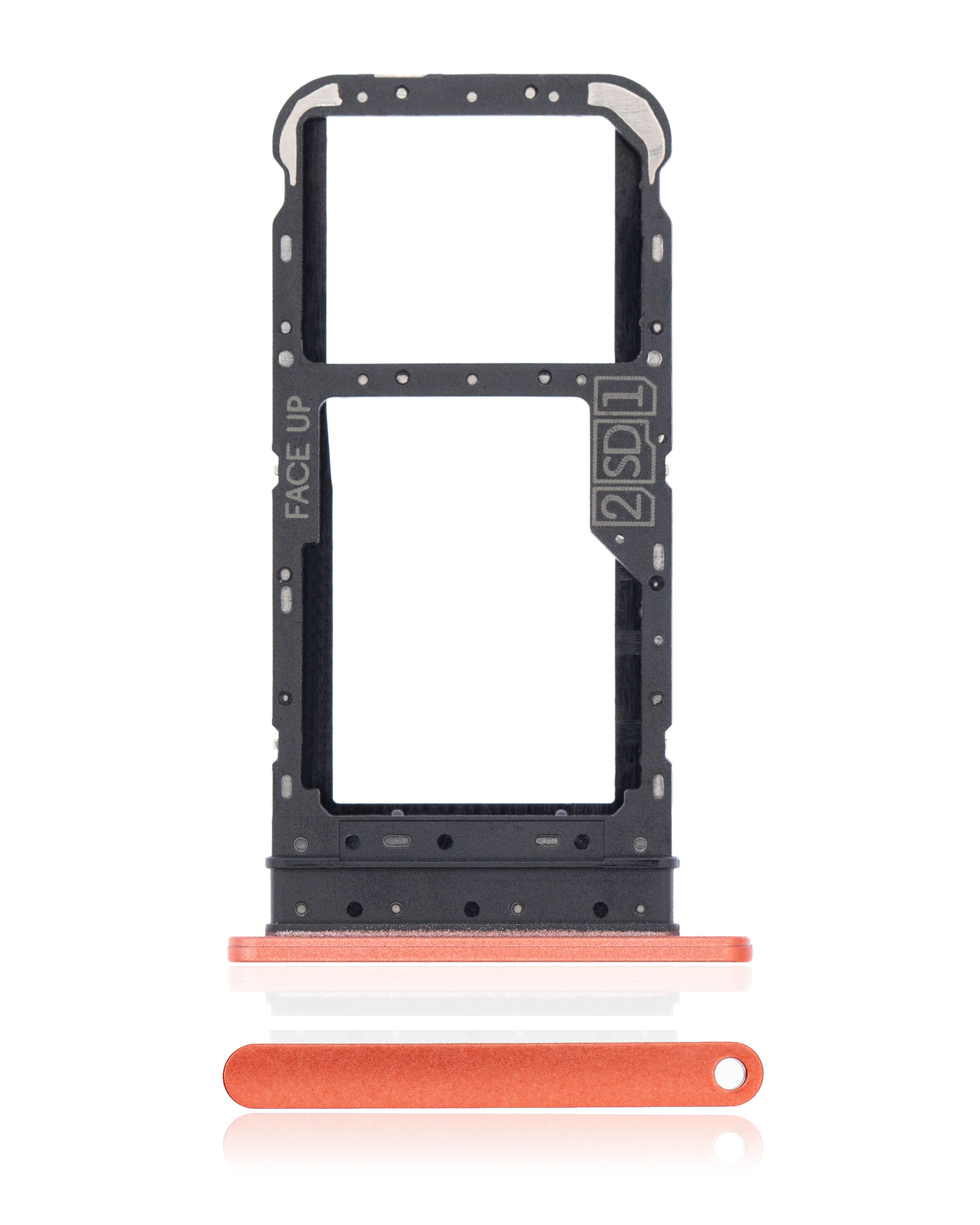 Dual Sim Card Tray Compatible For Motorola Moto E7 (Xt2095 / 2020) (Satin Coral)