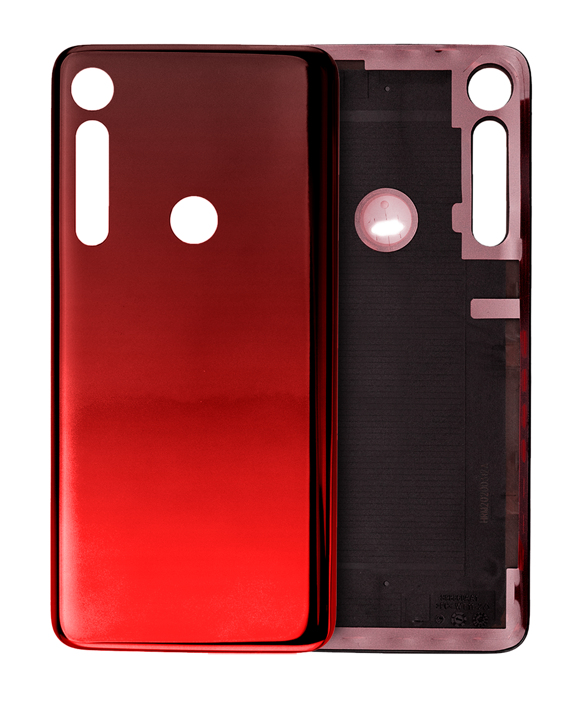 Back Cover Glass Compatible For Motorola One Macro (Xt2016 / 2019) (Gradient / Red)