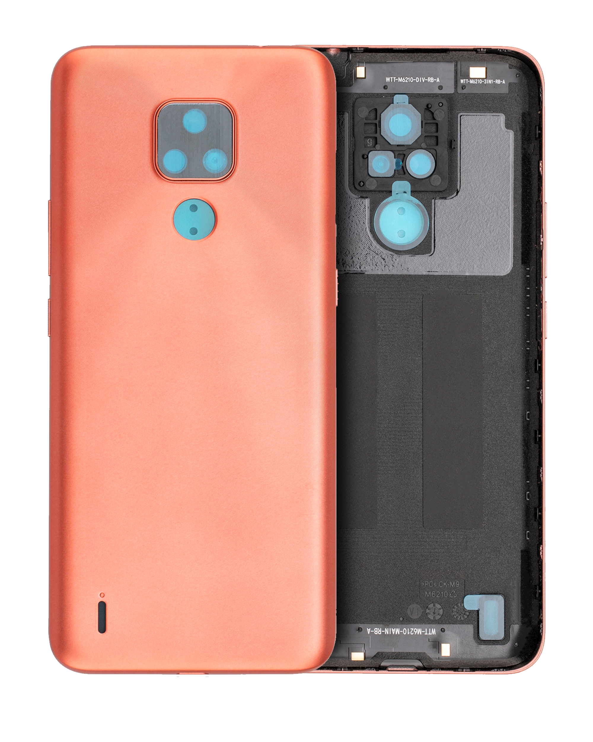 Back Cover Glass Compatible For Motorola Moto E7 (Xt2095 / 2020) (Satin Coral)