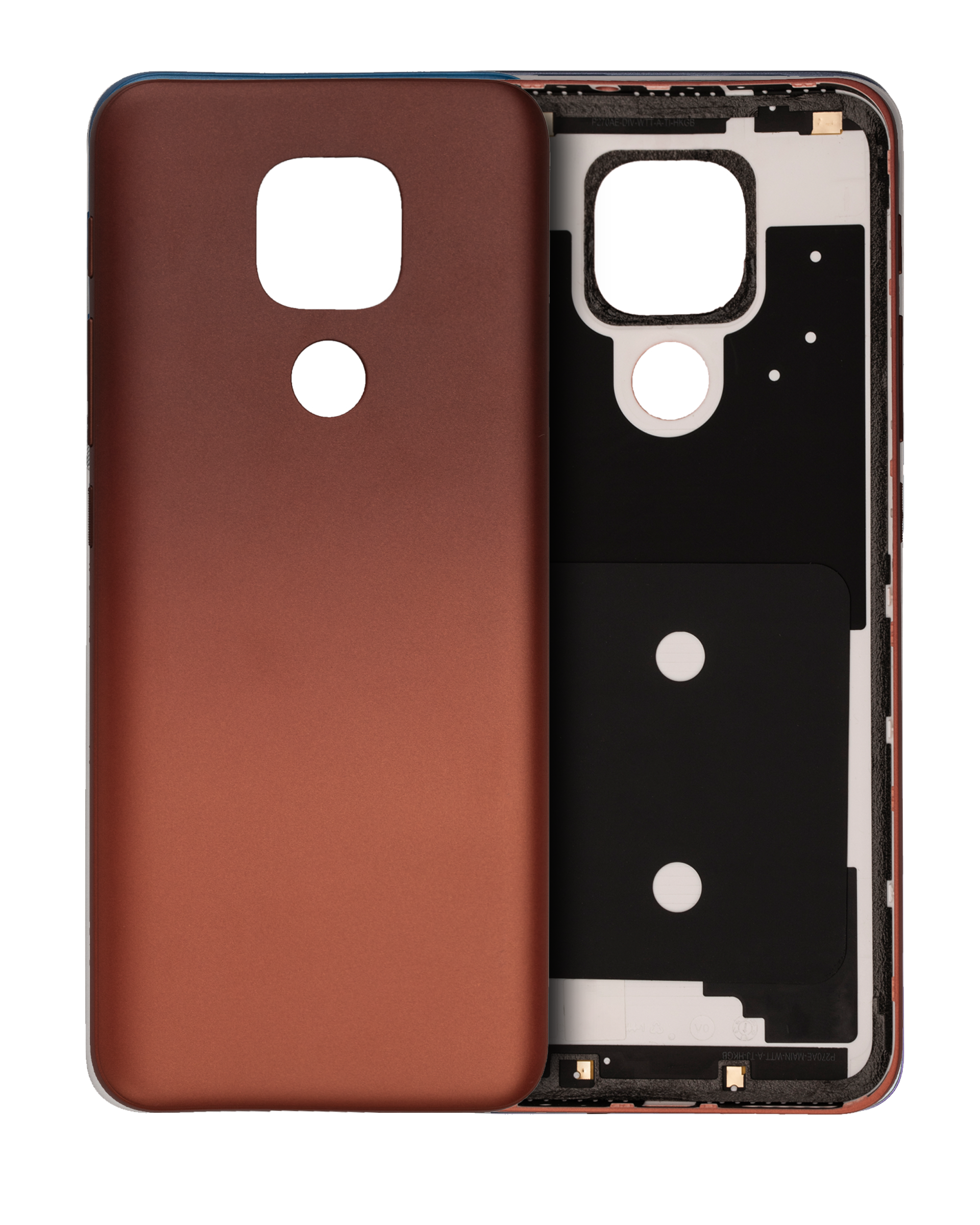 Back Cover Glass Compatible For Motorola Moto E7 Plus (Xt2081 / 2020) (Amber Bronze)