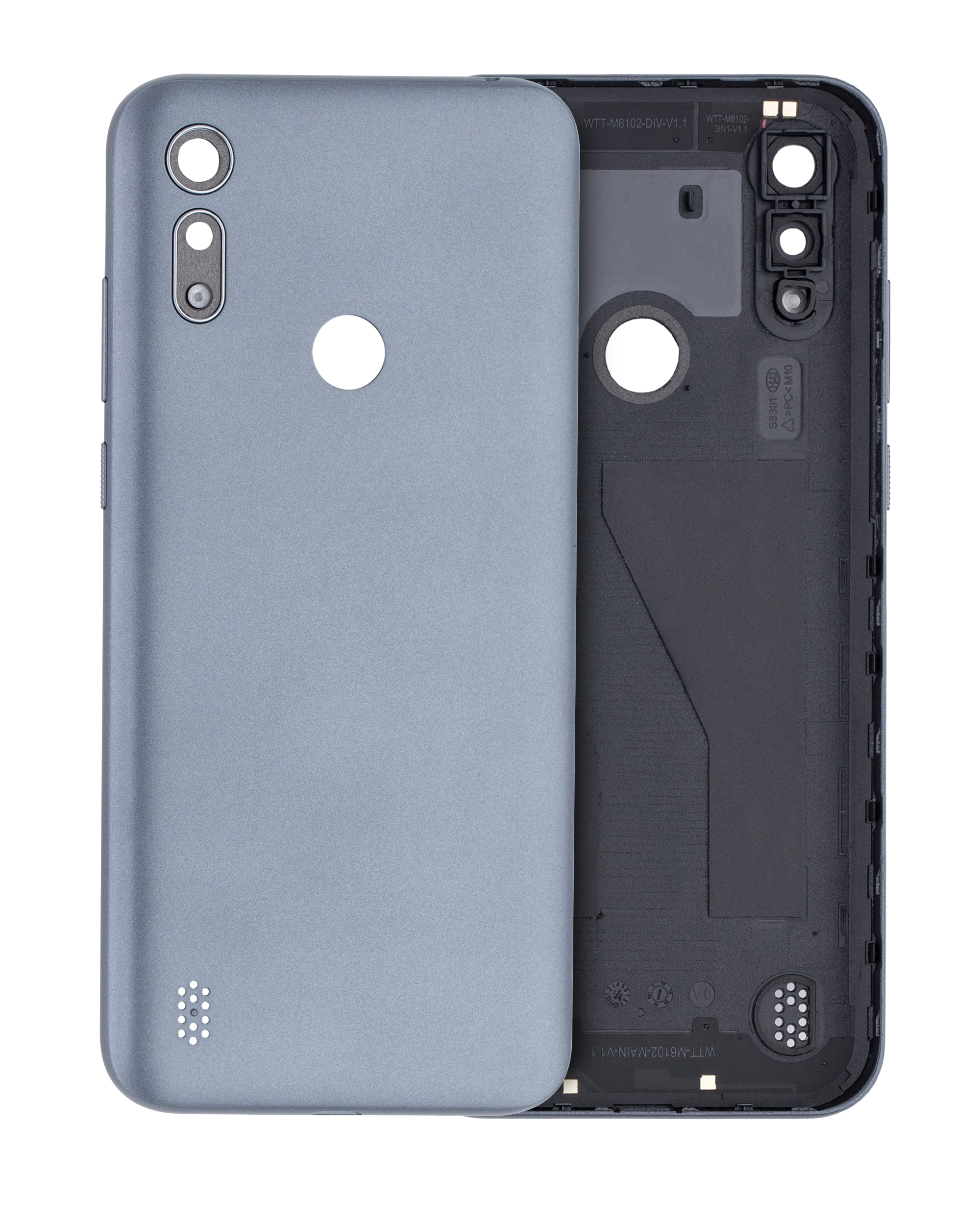 Back Cover Glass Compatible For Motorola Moto E6I (Xt2053-5 / 2021) (Titanium Gray)