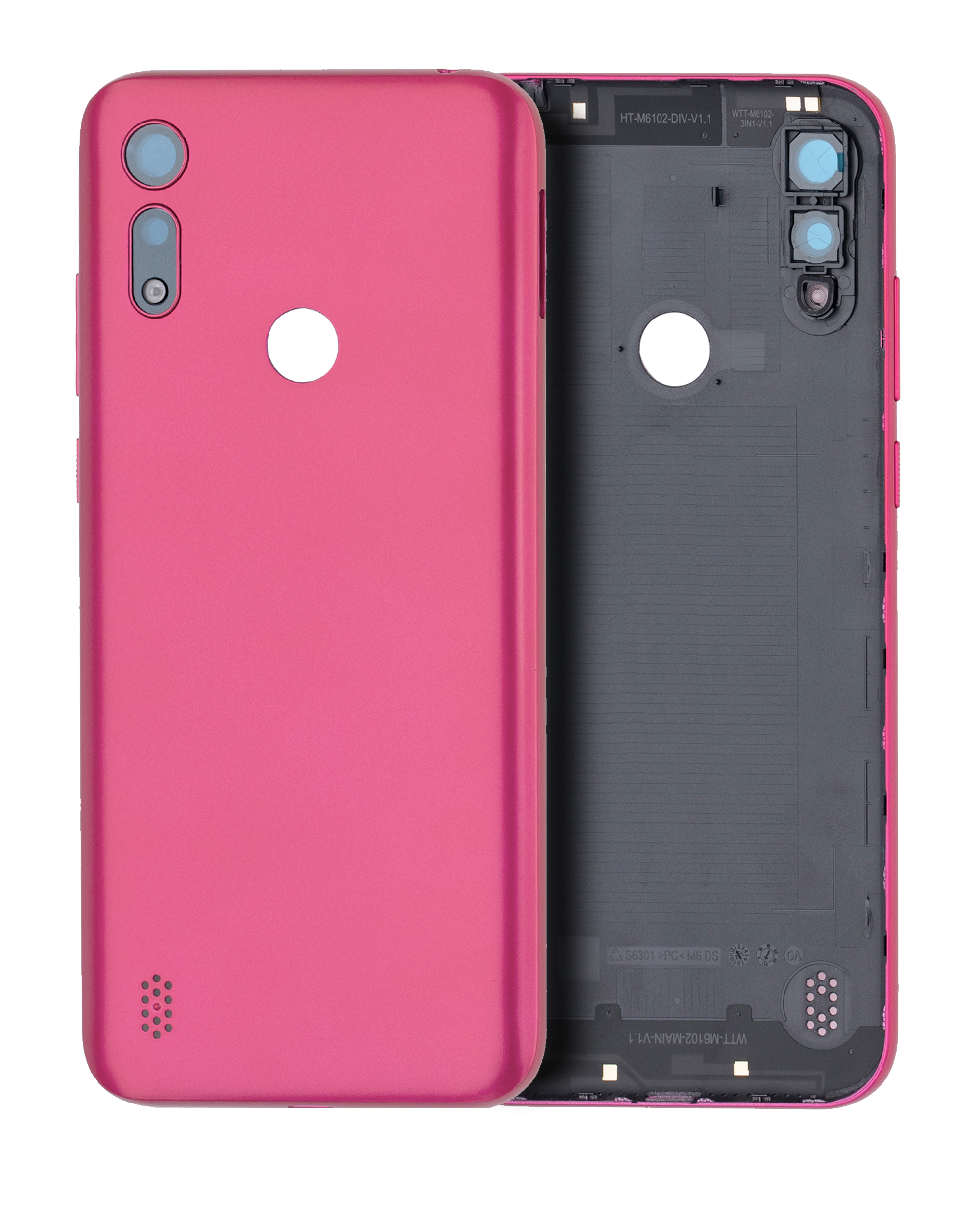 Back Cover Glass Compatible For Motorola Moto E6I (Xt2053-5 / 2021) (Pink)