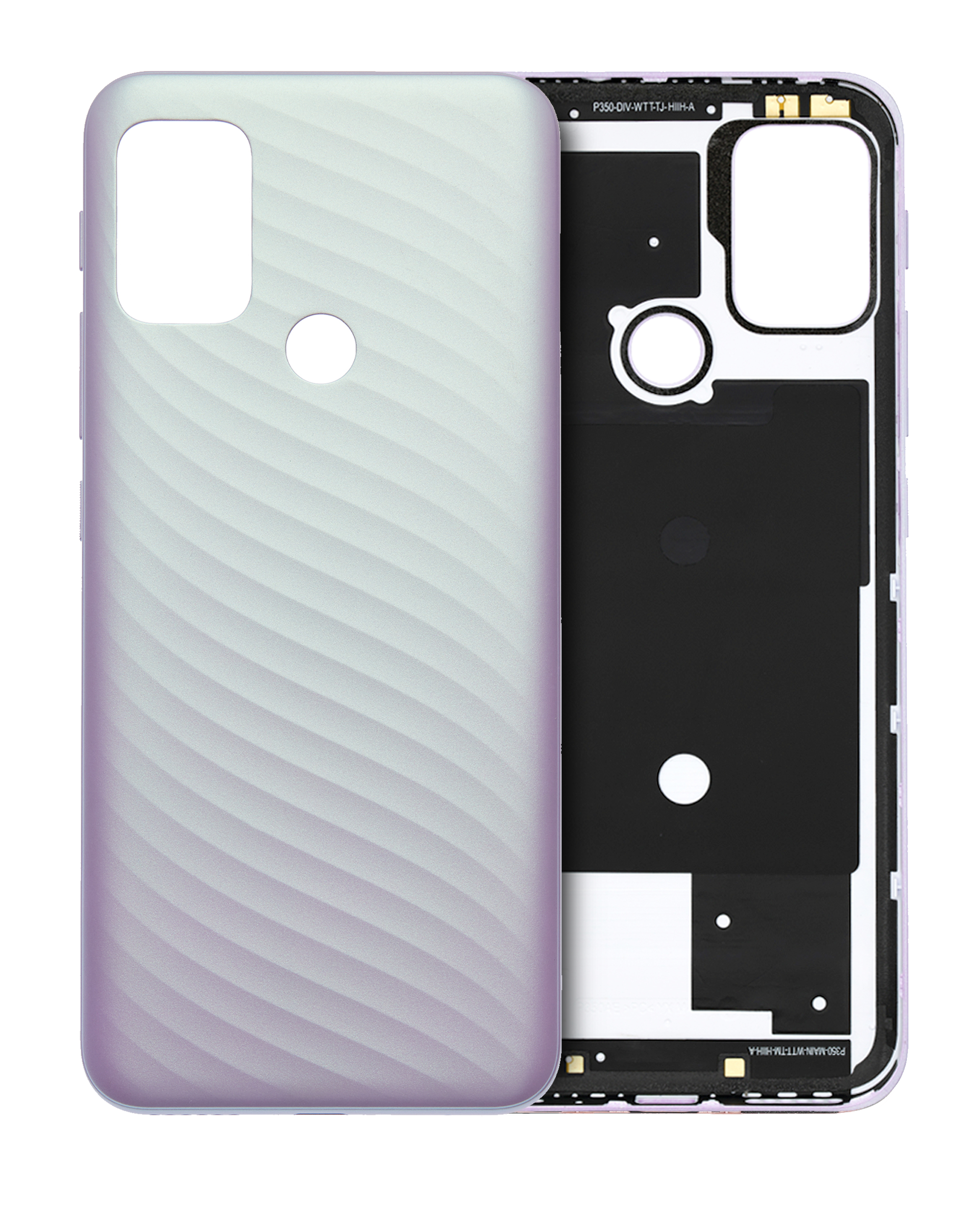 Back cover Glass Compatible For Motorola Moto G10 (XT2127-2 / 2021) / G10 Power (XT2127-4 / 2021) (Iridescent Pearl)