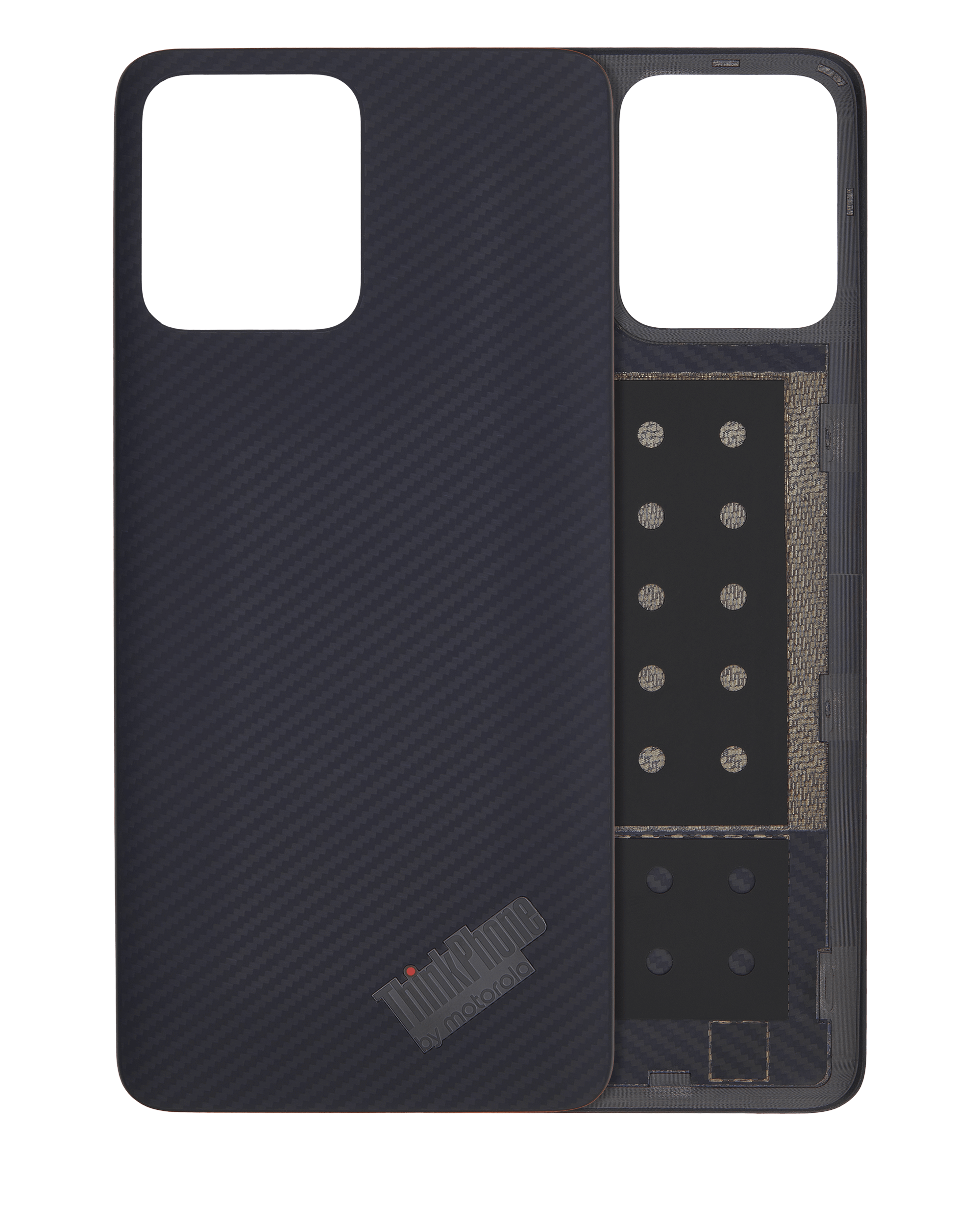 Back Cover Glass Compatible For Motorola Thinkphone (Xt2309 / 2023) (Official - Not Aftermarket) (Carbon Black)