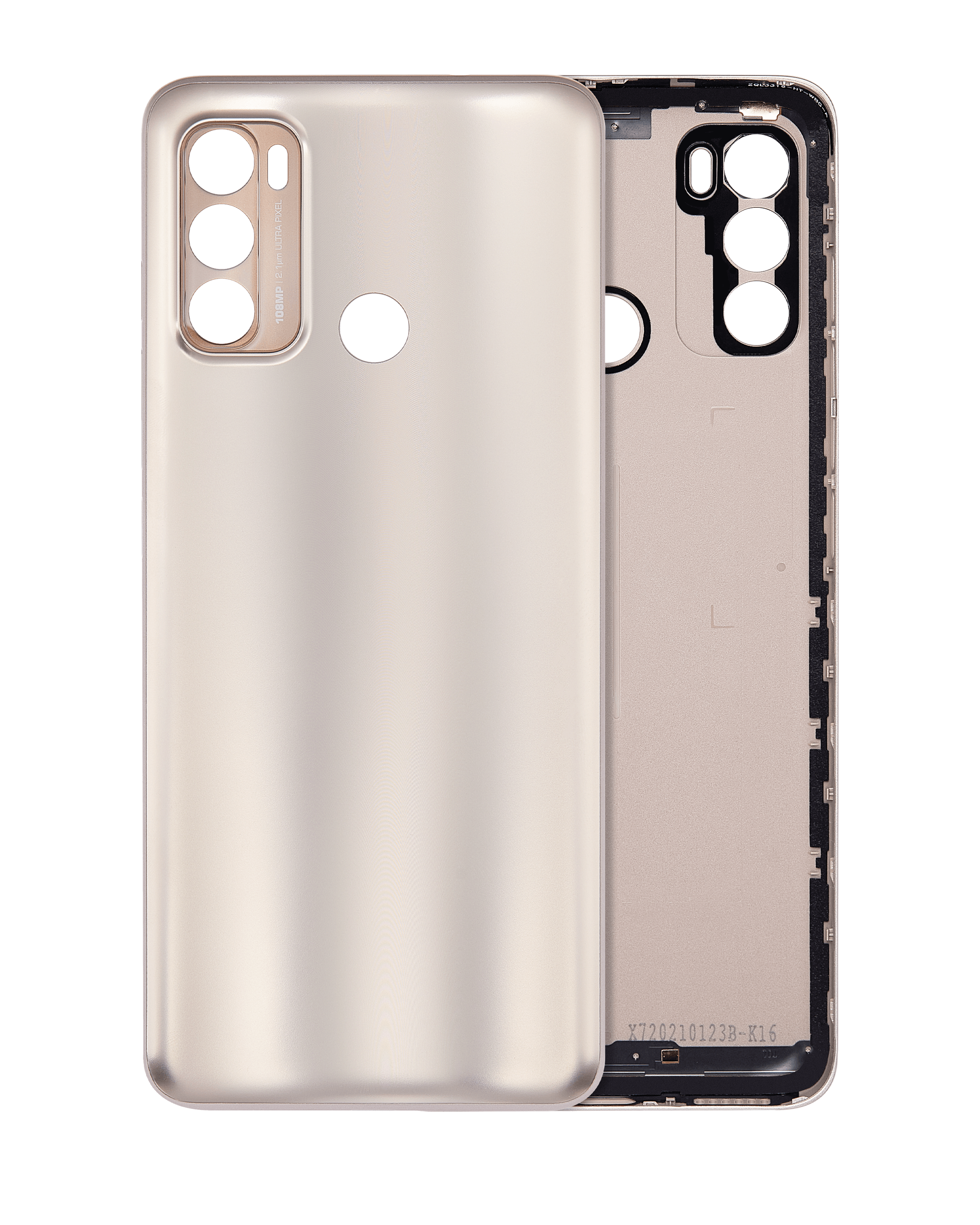 Back Cover Glass Compatible For Motorola Moto G60 (Xt2135 / 2021) (Frosted Champagne)